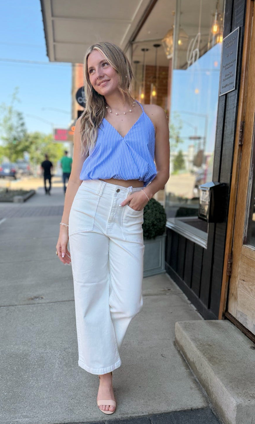 Summer Poplin Bubble Top