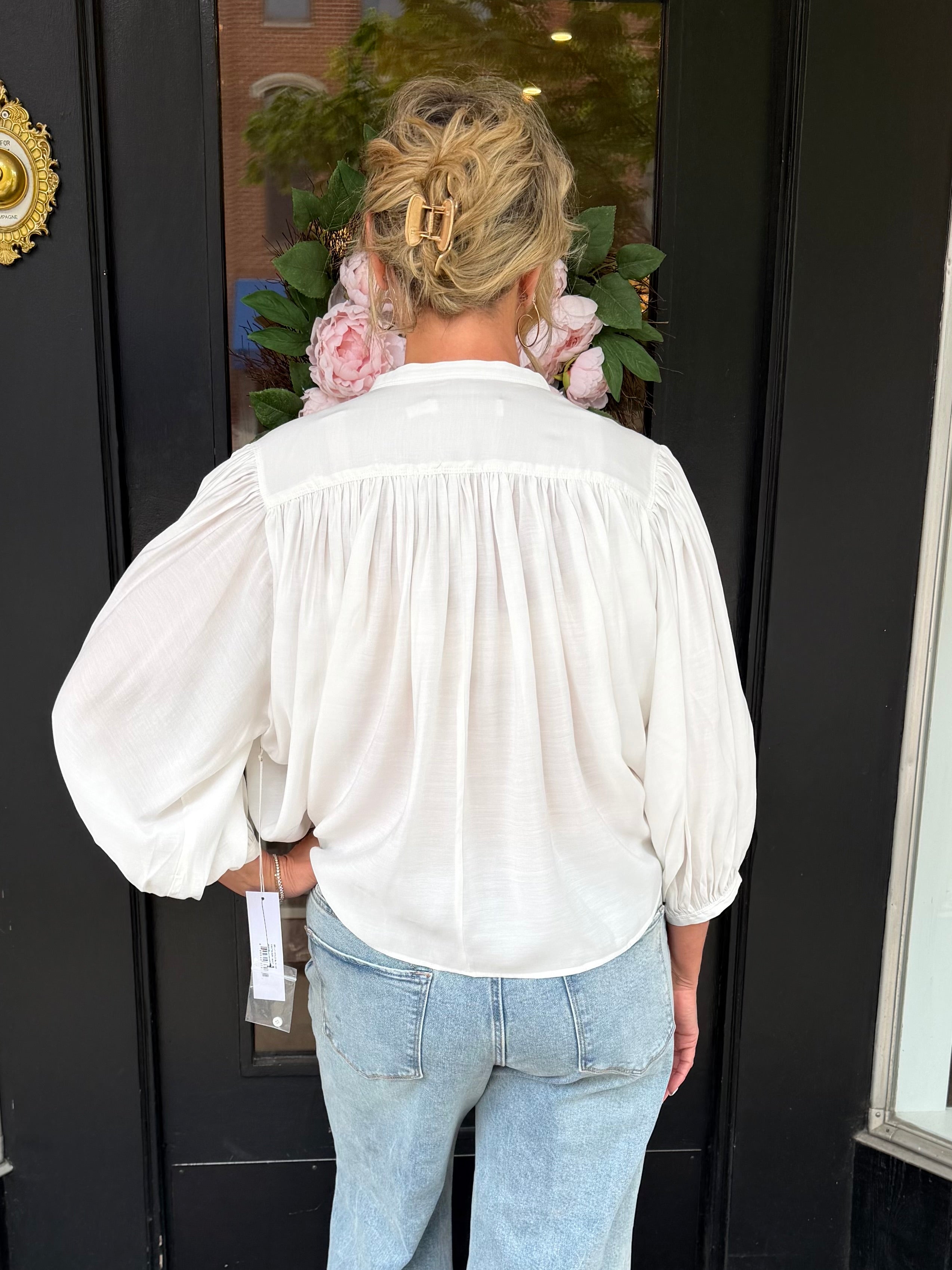 Bella Voile White Blouse