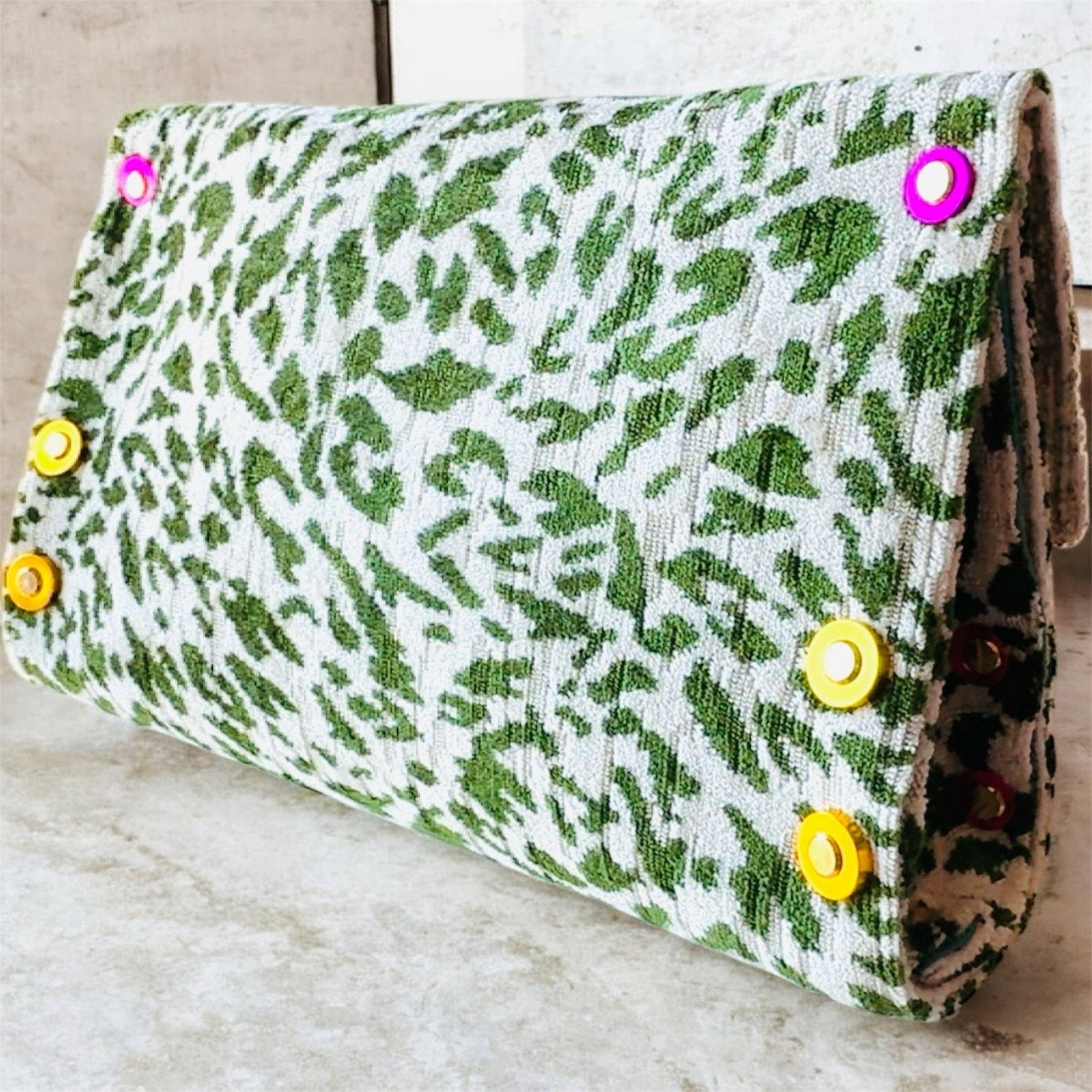Wicked Green and Teal Clutch