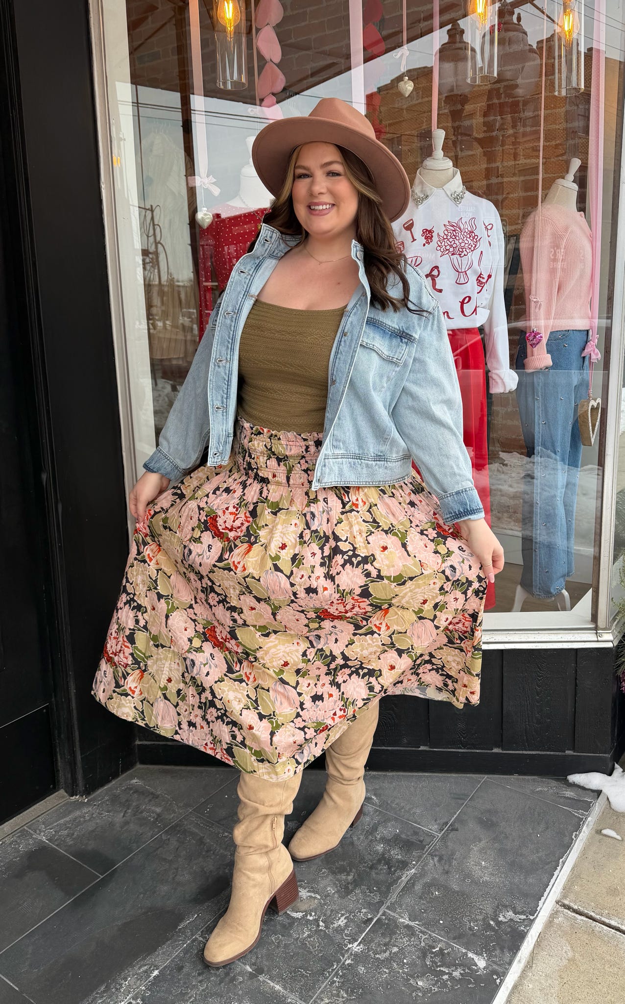 Danbury Floral Midi Skirt