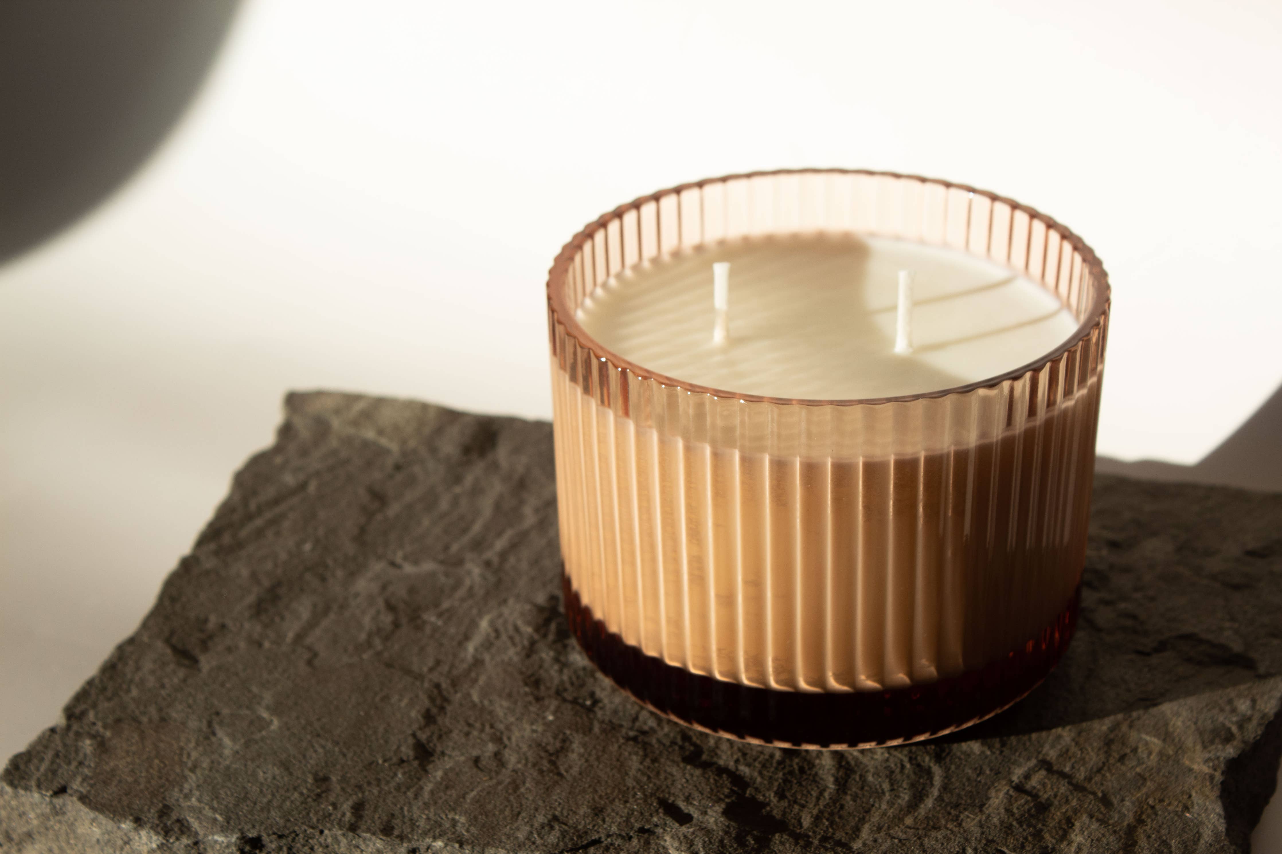NEW ARRIVAL: Fluted Glass Soy Candle: Date Night