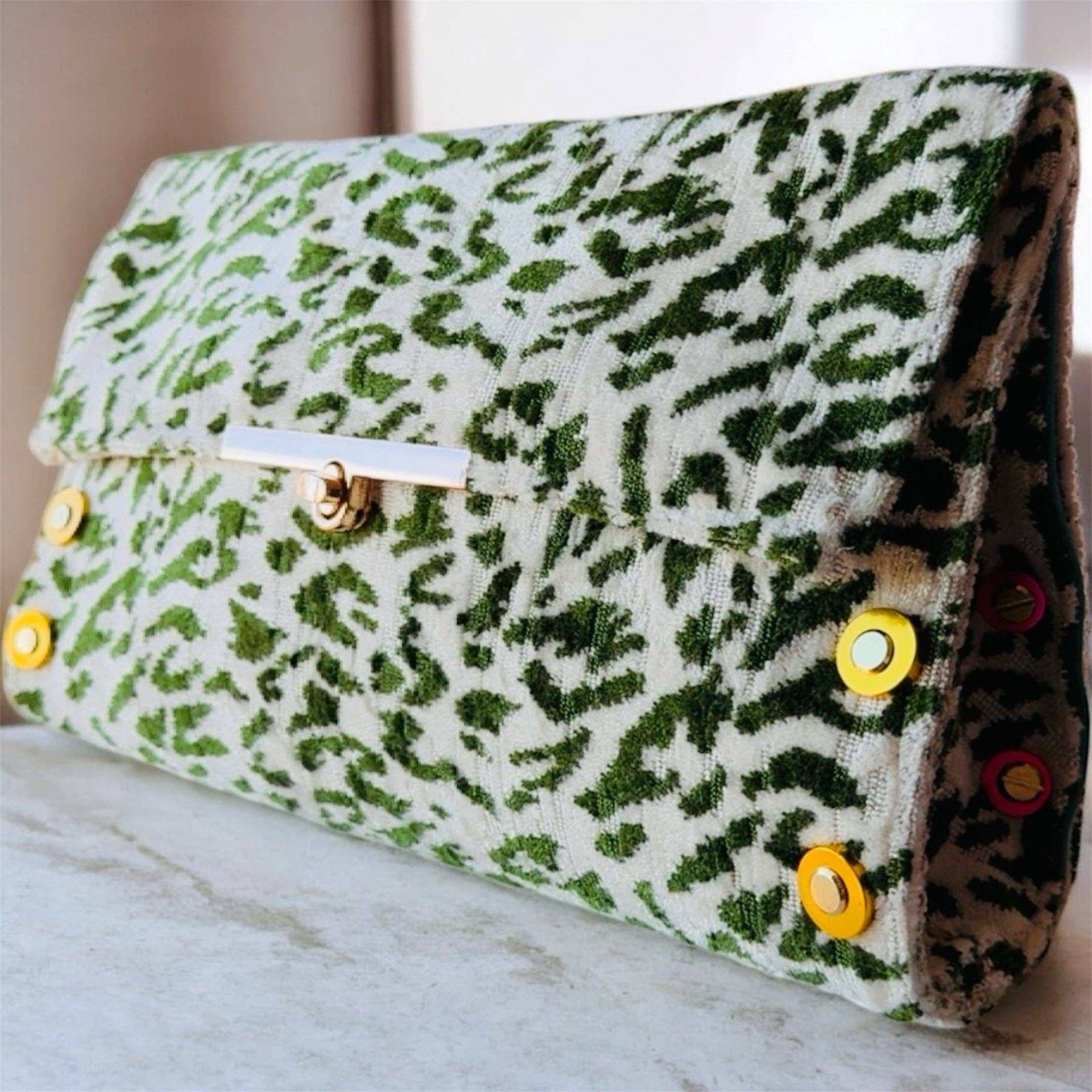 Wicked Green and Teal Clutch