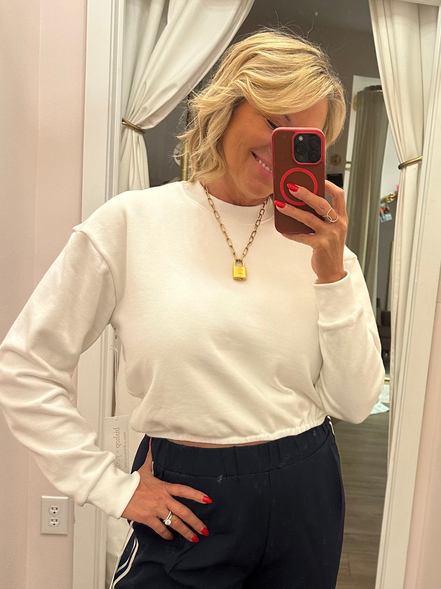 Bubble Hem Sweatshirt