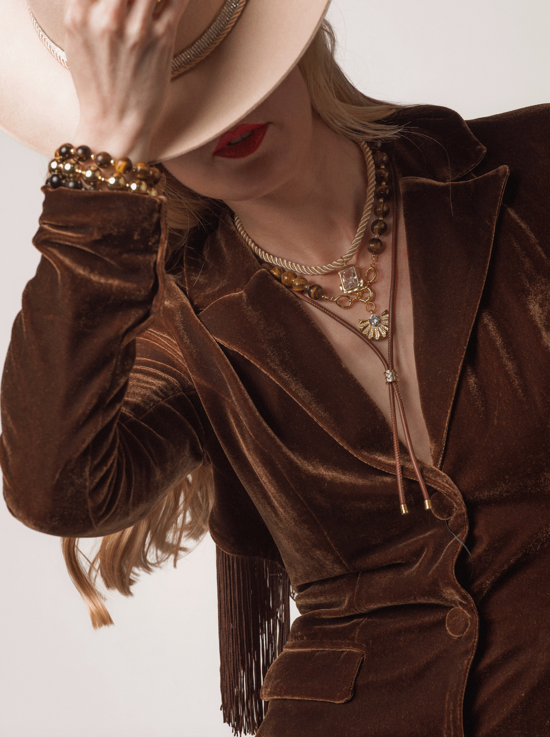 PIPER CORD BOLO NECKLACE: One Size