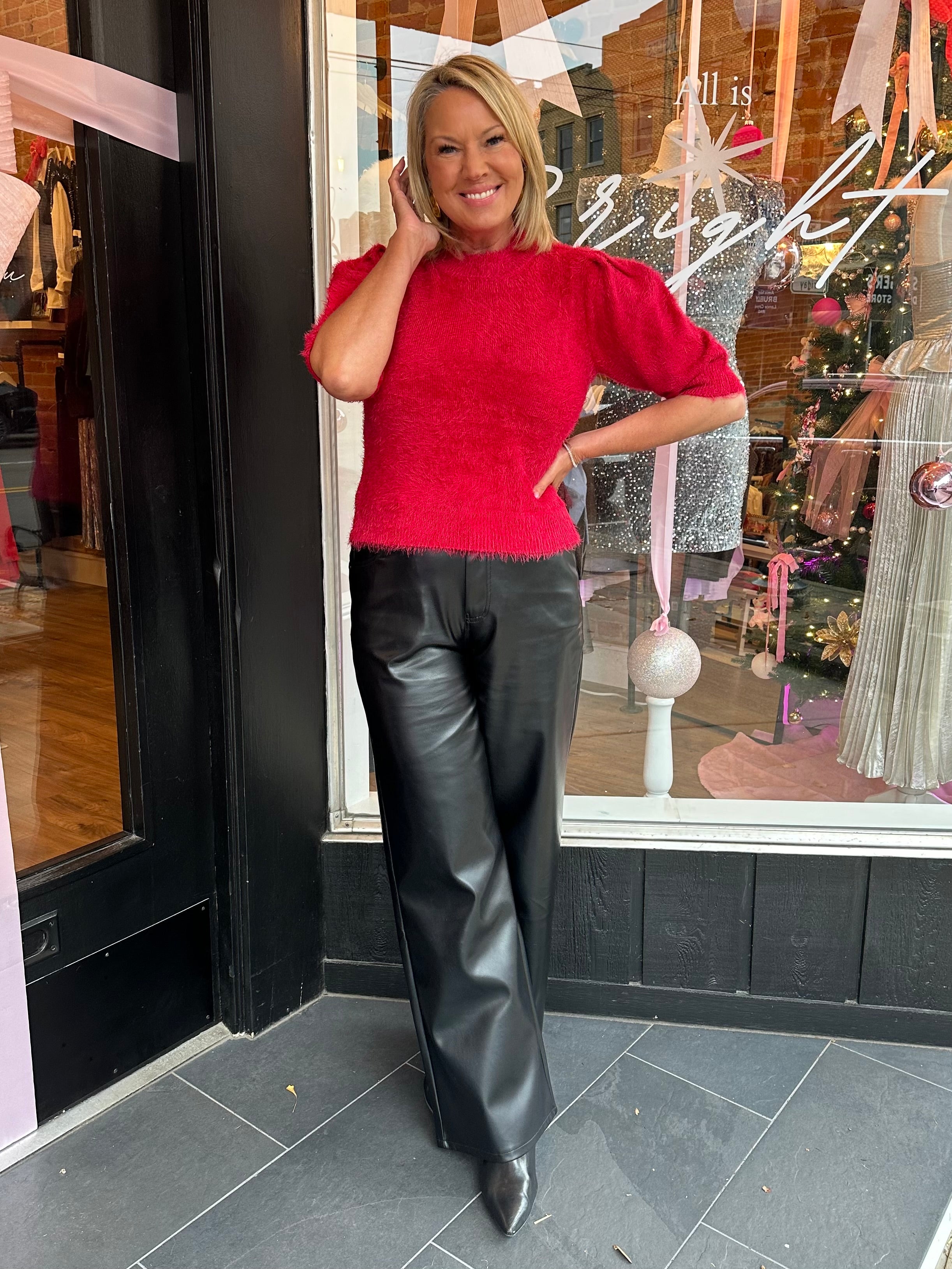 Ruby Puff Sleeve Sweater