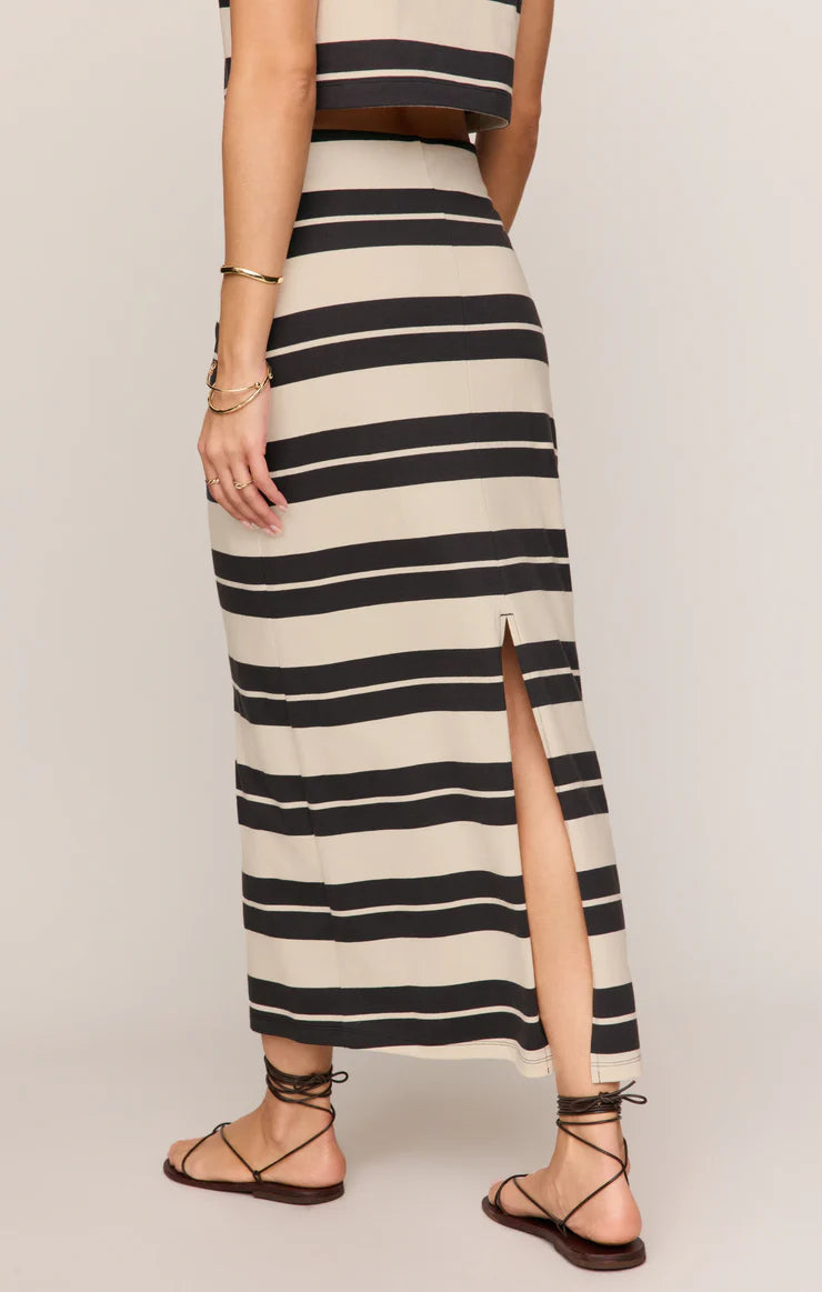 Gail Stripped Midi Skirt