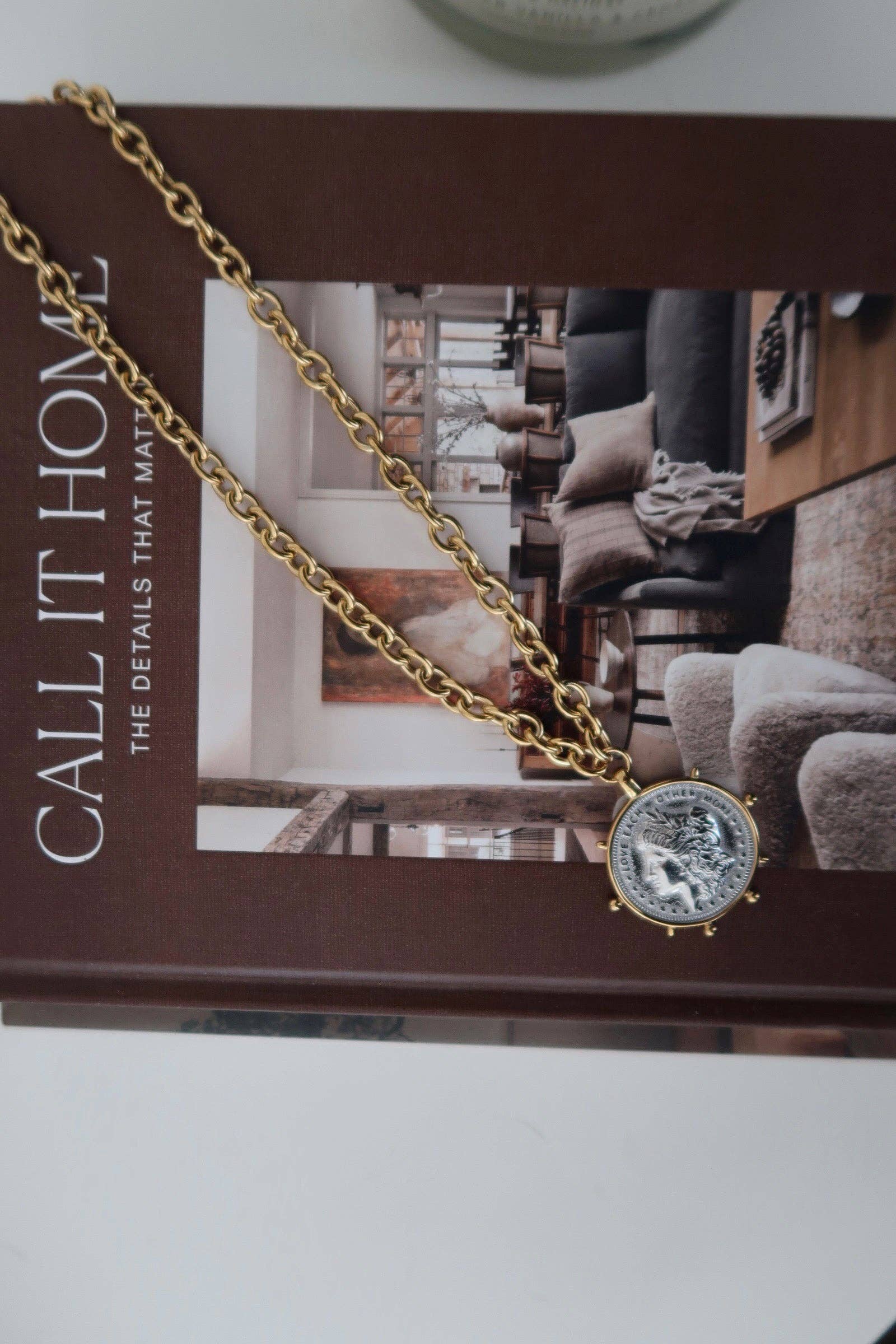 Two Toned Coin Necklace