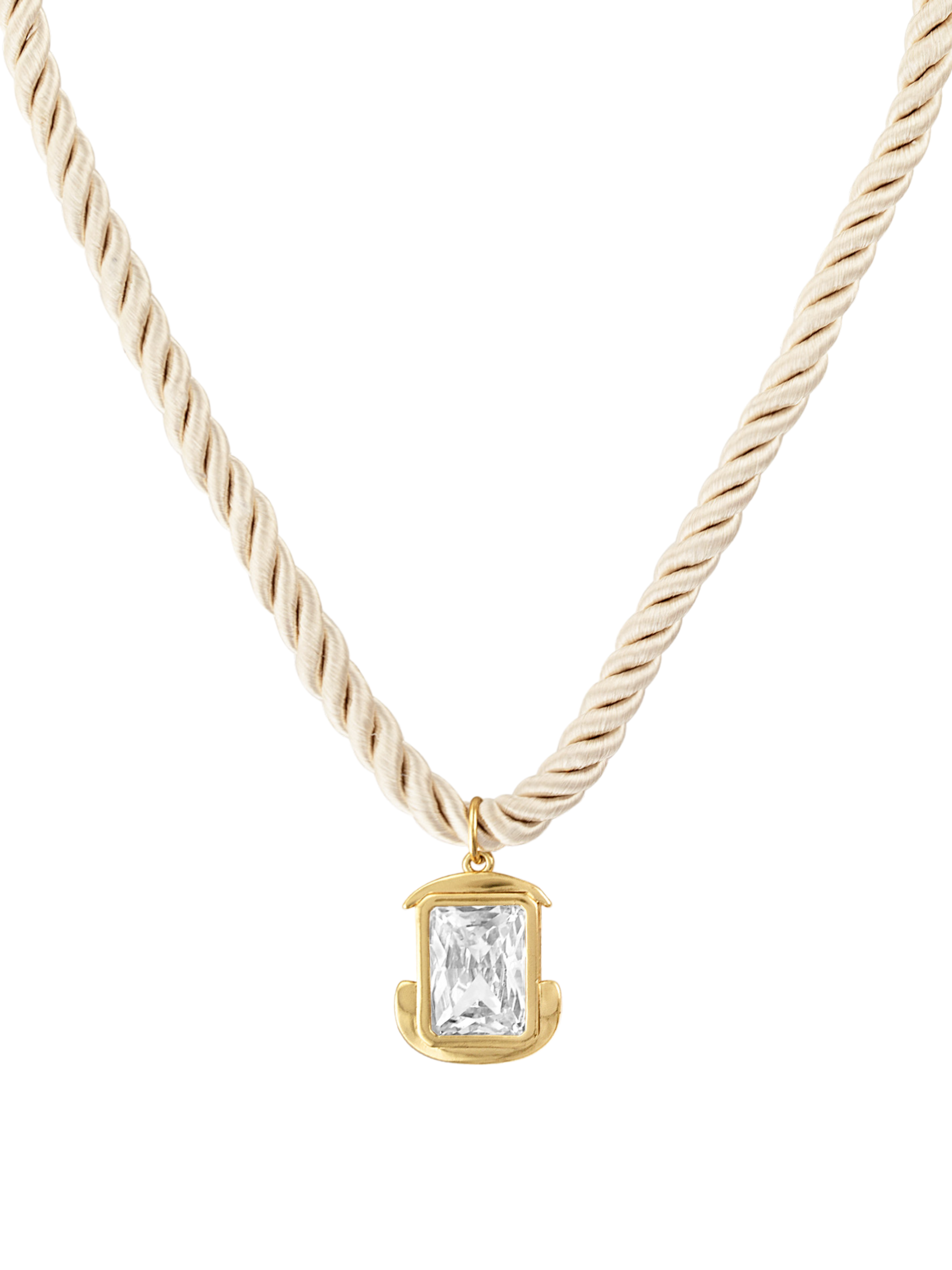 LYNETTE PENDANT ROPE NECKLACE: One Size