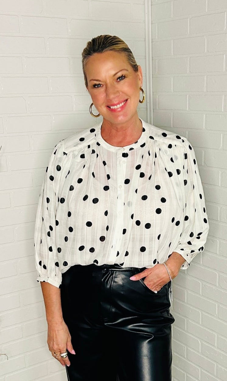 Juliette Polka Dot Blouse