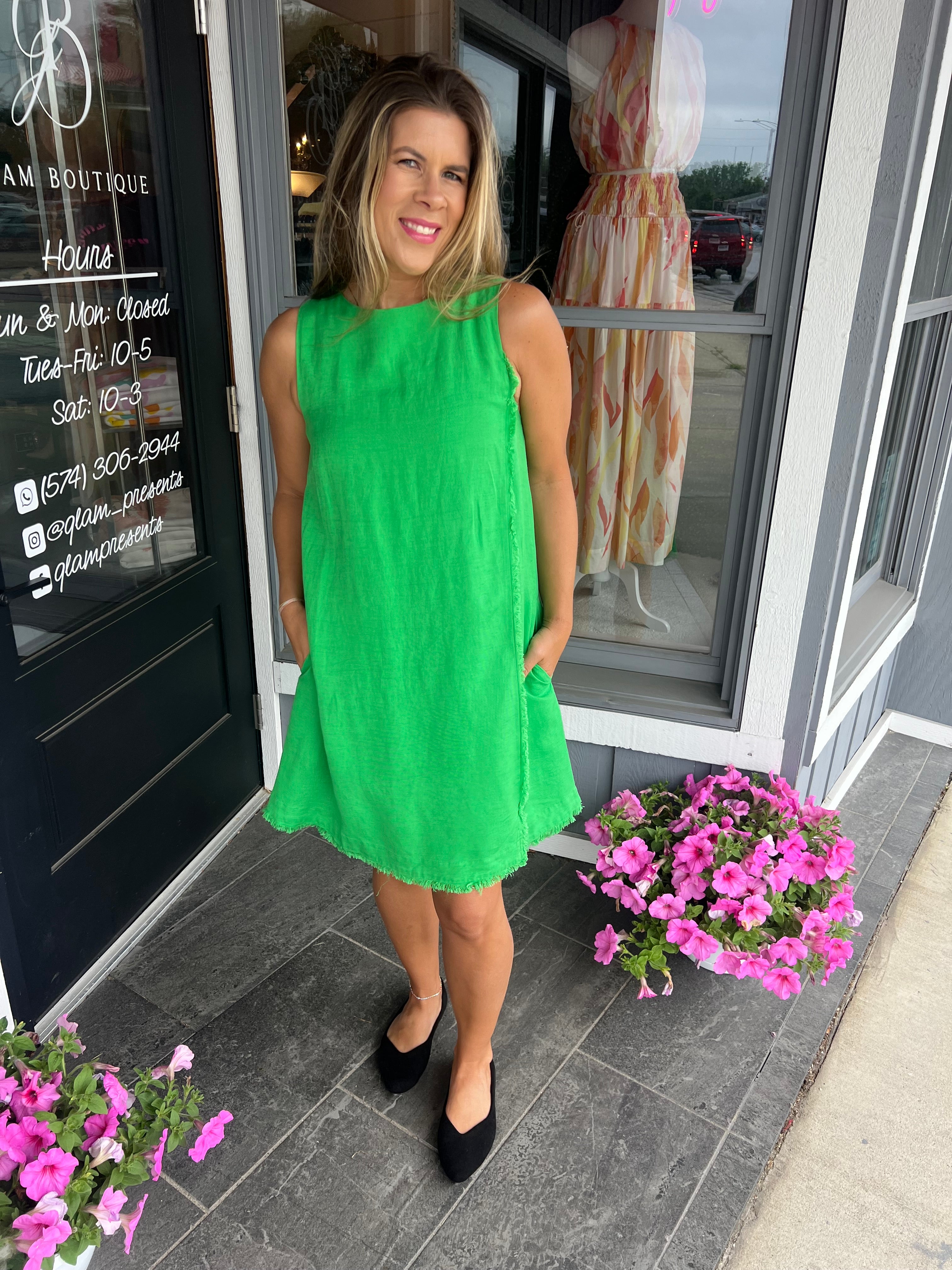 Amalya Green Dress