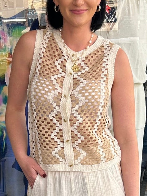 Button Sweater Tank