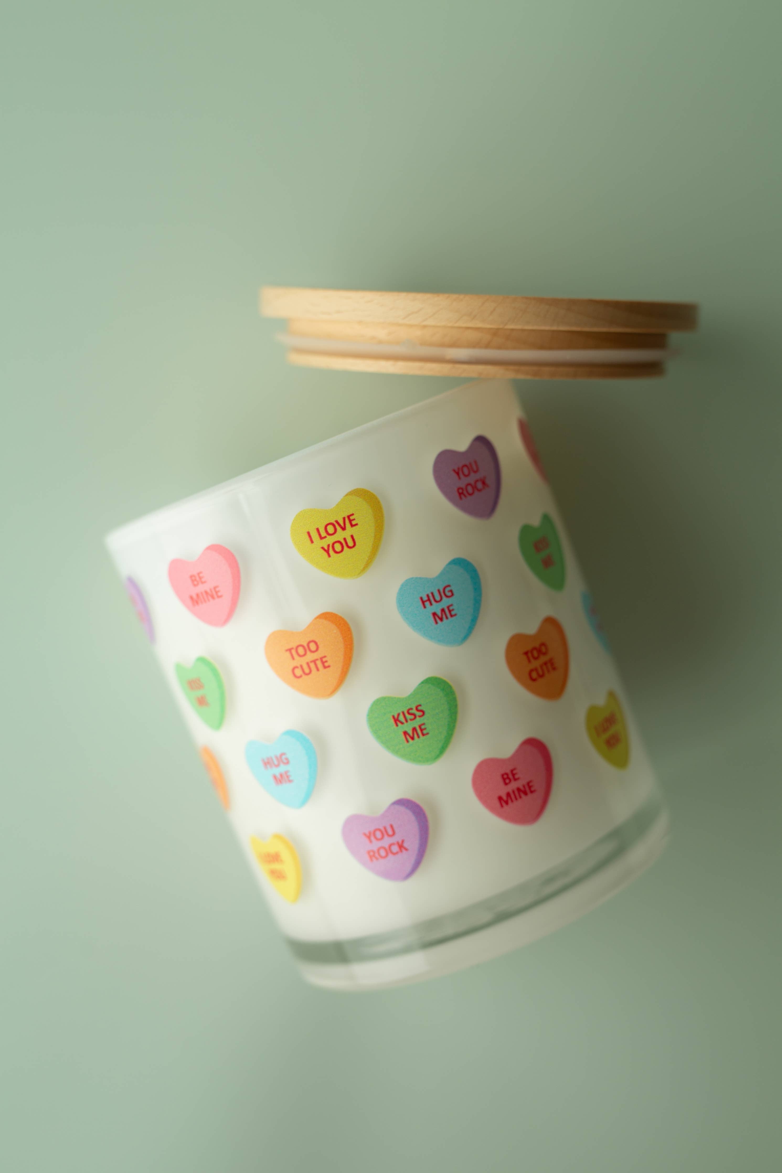 Candy Hearts Valentines Soy Candle: Date Night