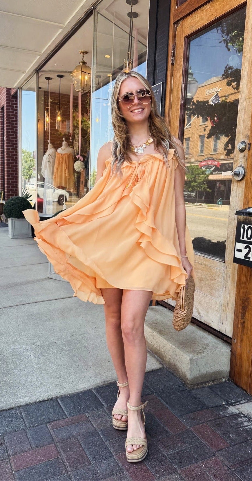 Lorella Dress in Apricot