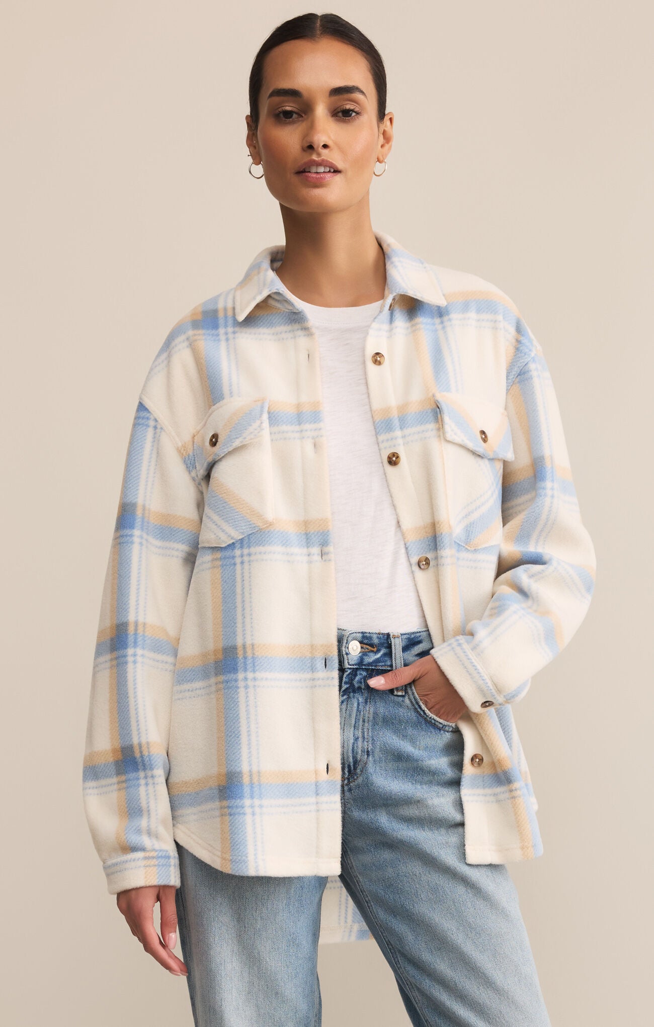 Hiker Two-Toned Plaid Jacket