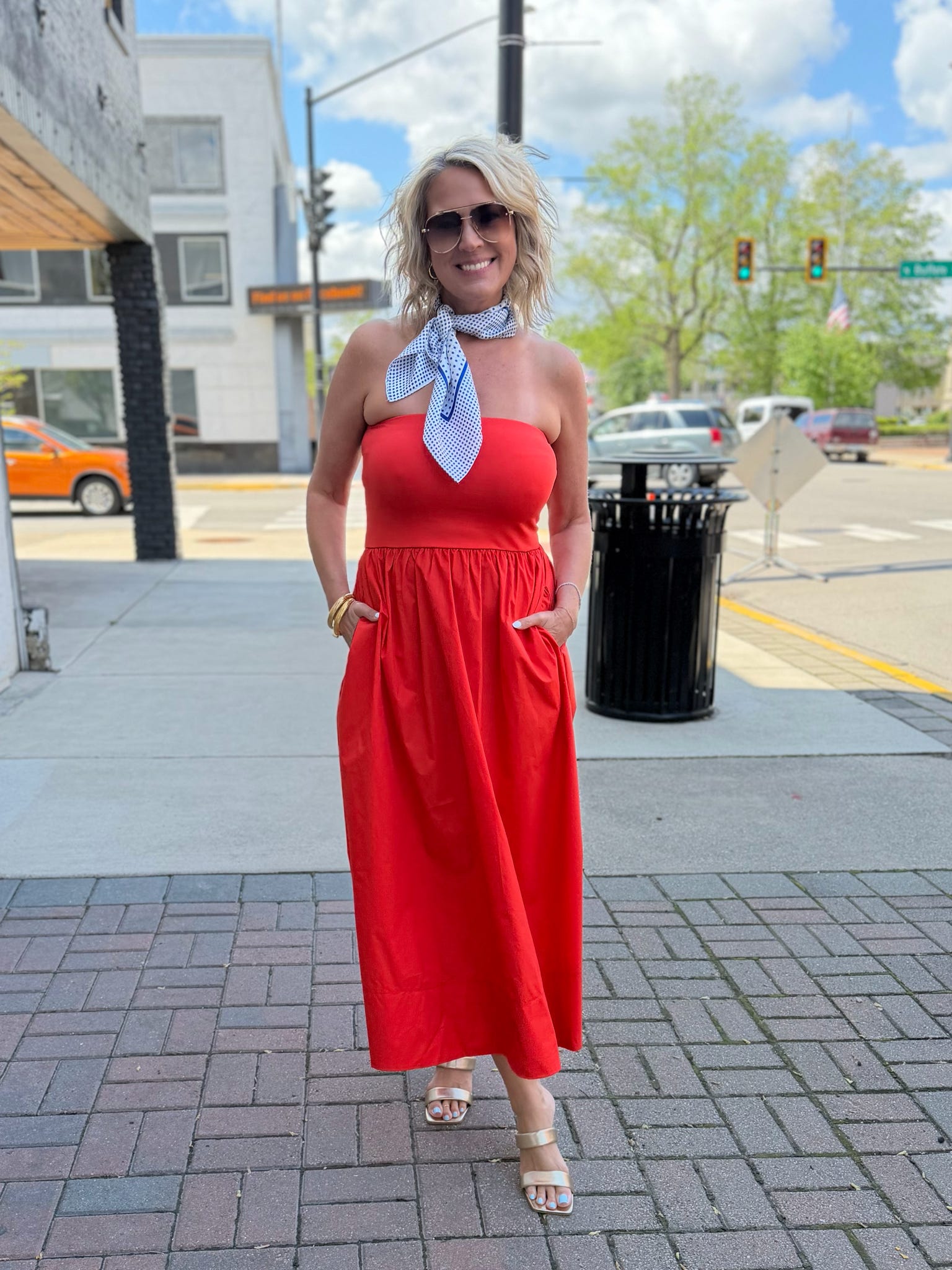 Sunsought Strapless Midi Dress