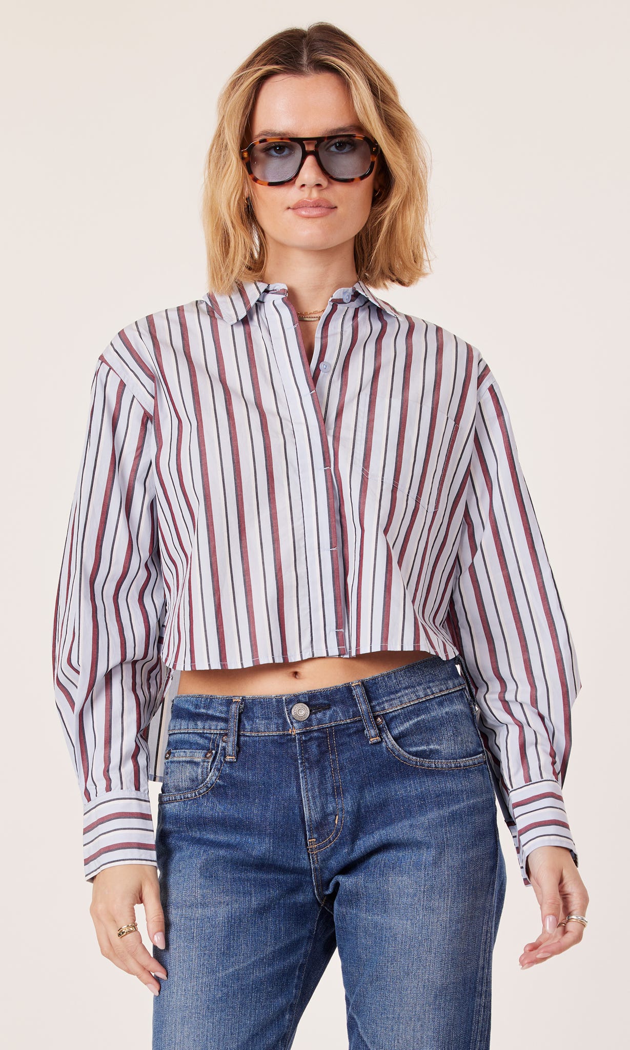 June Cropped Button Up