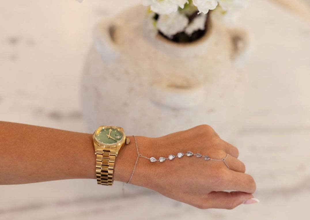 BLING HAND CHAIN: GOLD