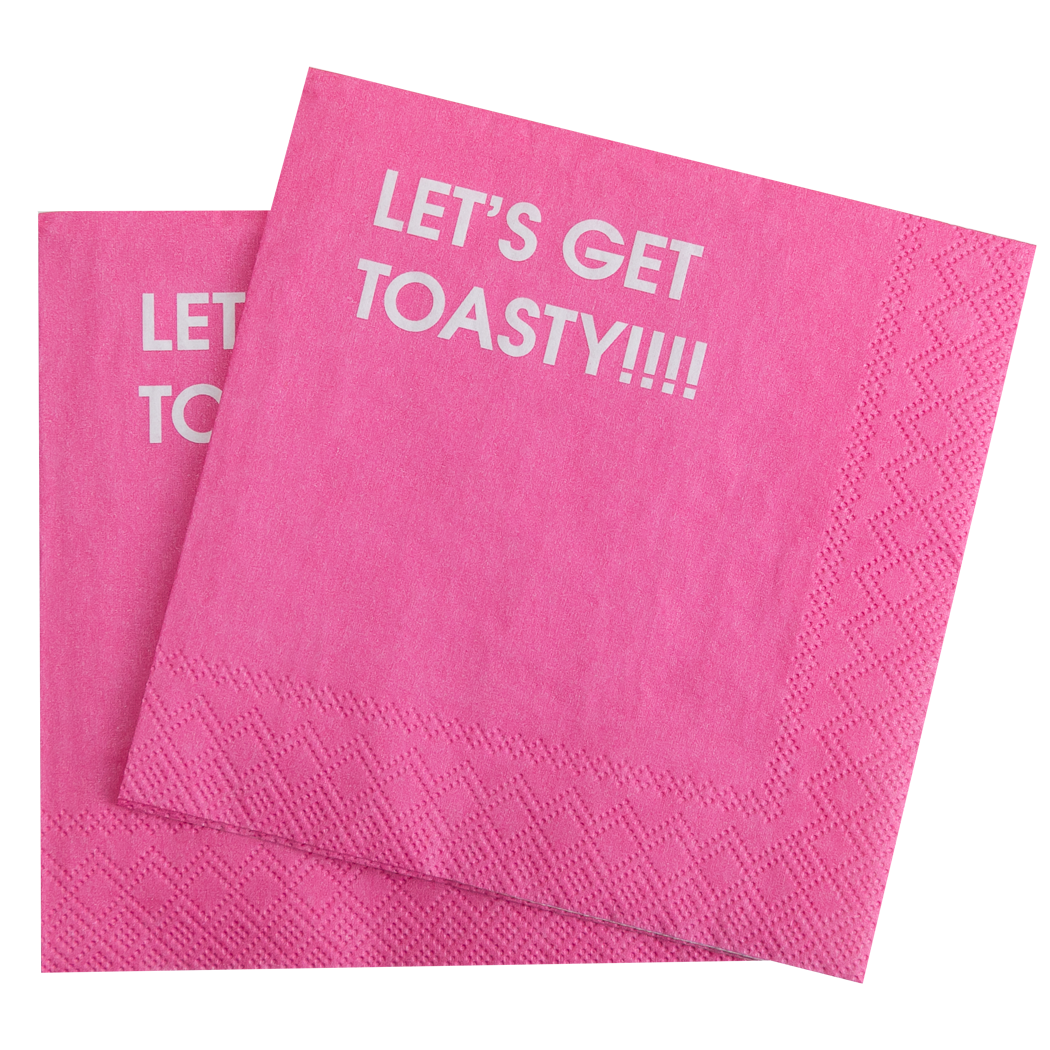 Let's Get Toasty -  Pink Cocktail Napkins