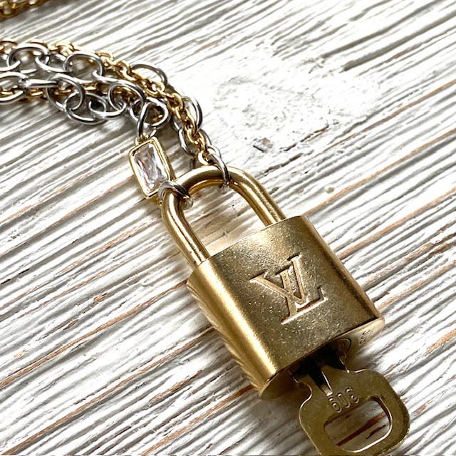 Louis Vuitton Repurposed Lock Necklace