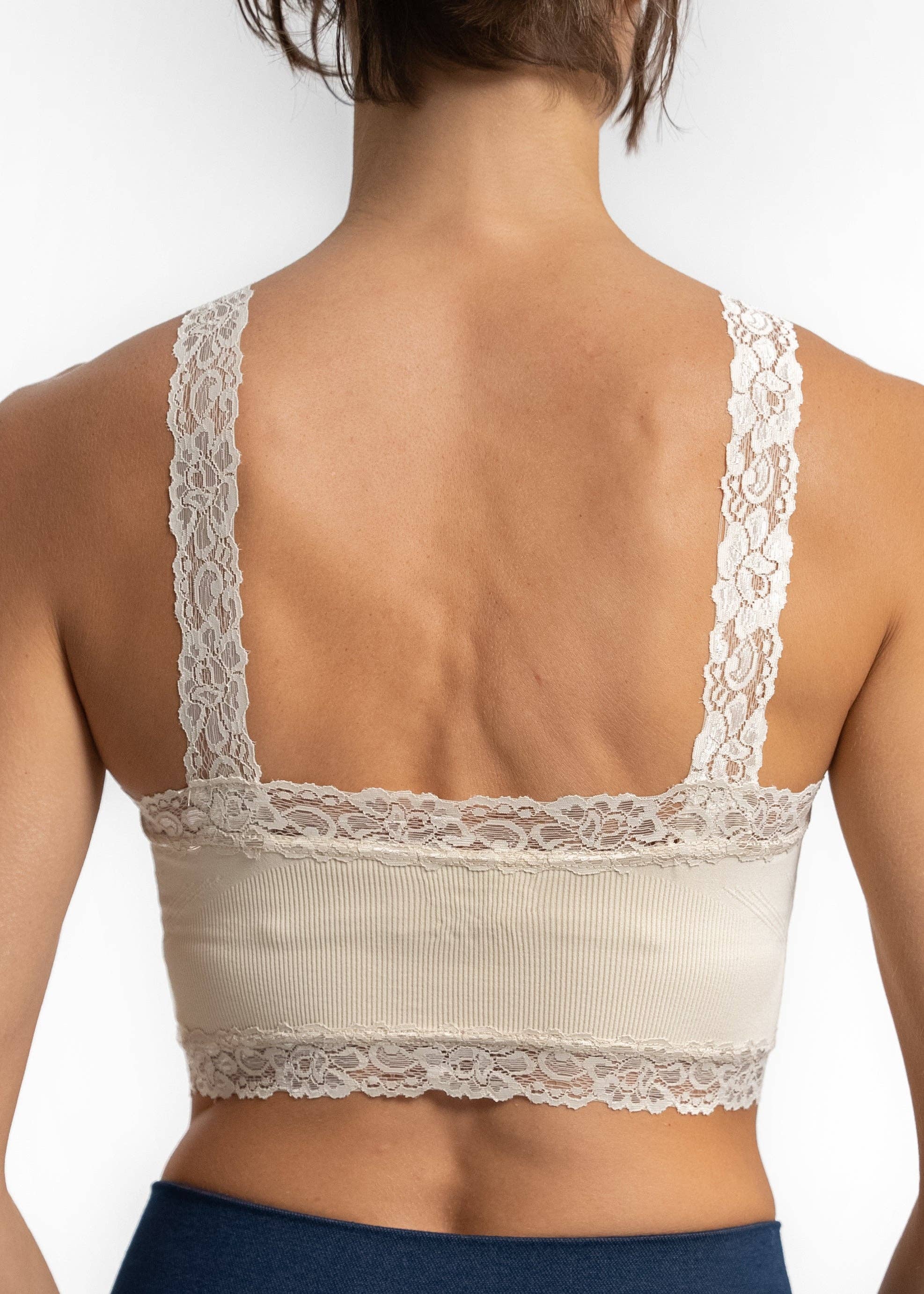 Lace Bralette: Almond