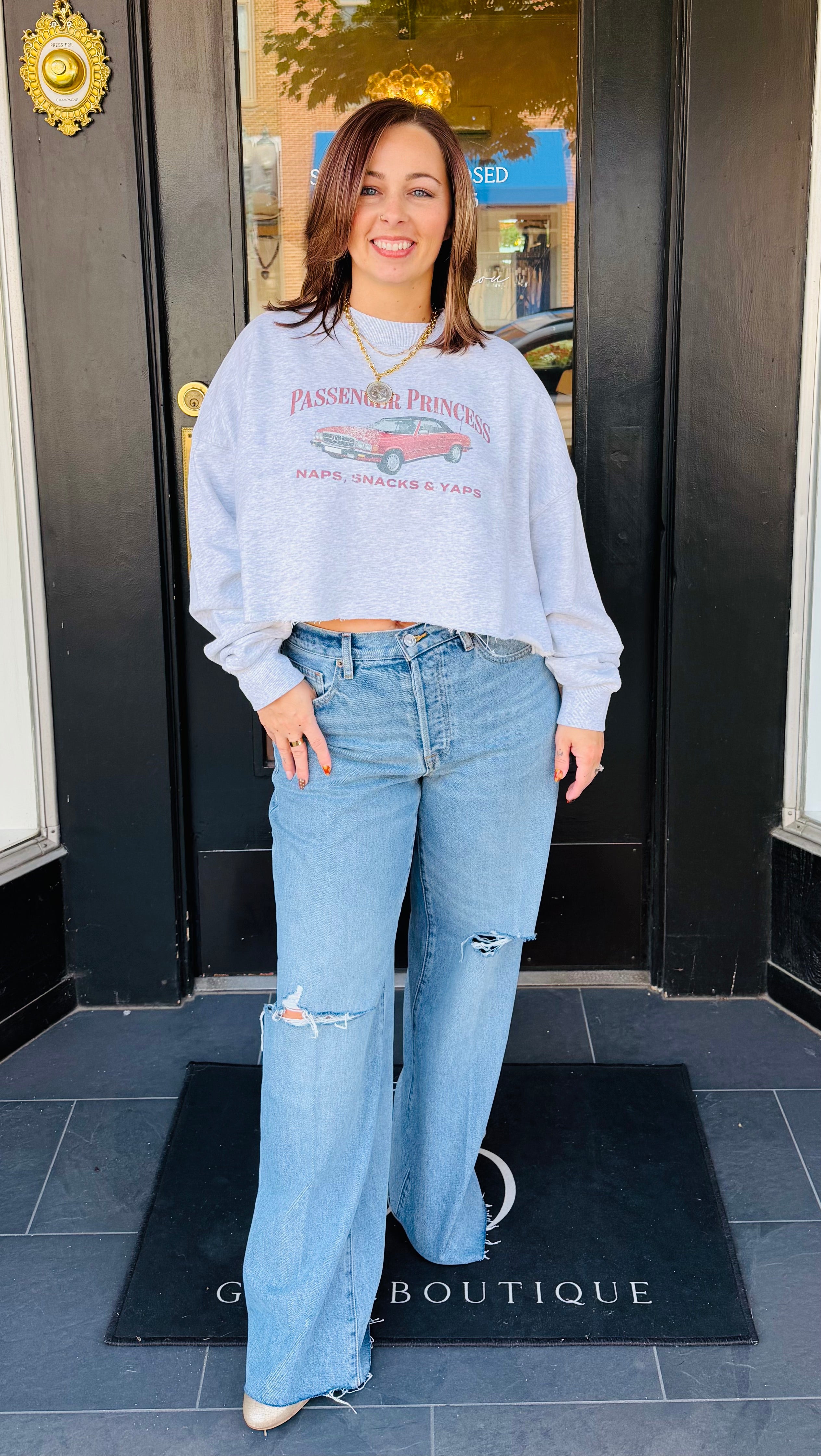Cropped Passenger Princess Sweatshirt