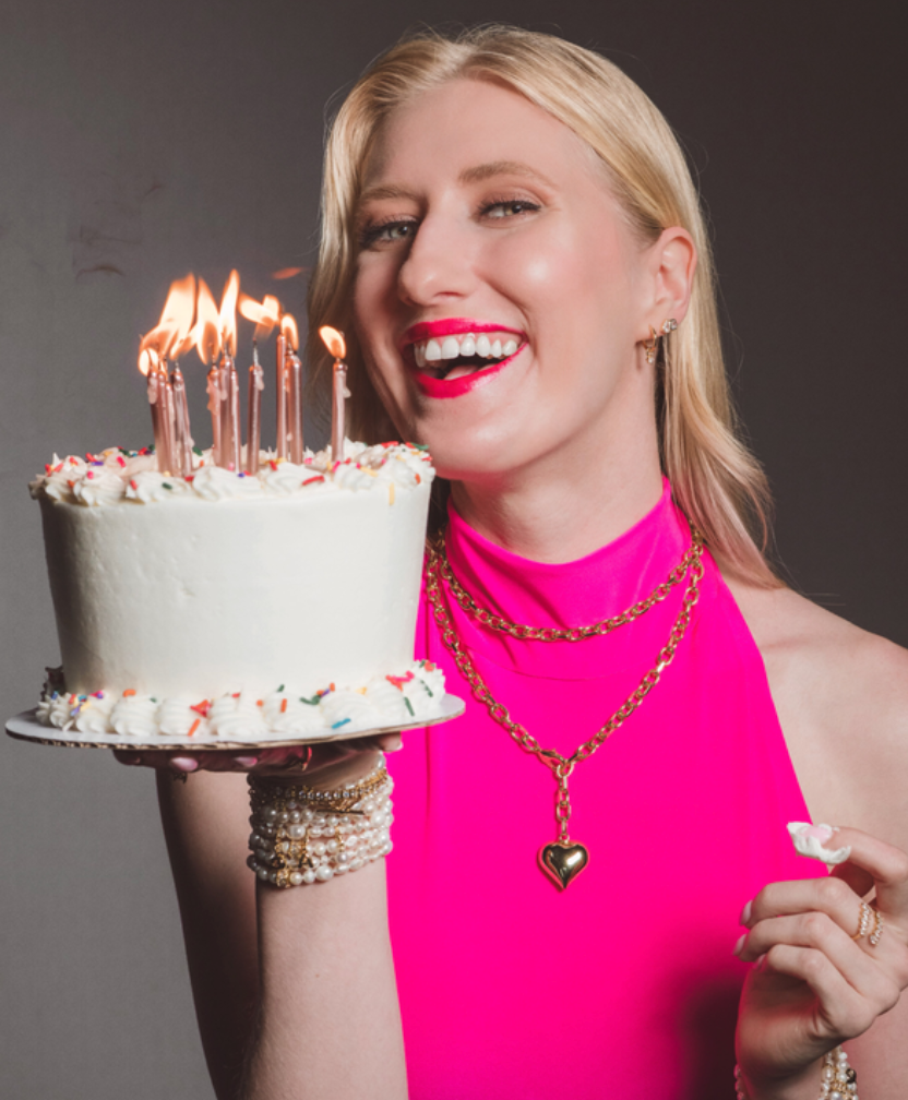 Poppy Puffy Heart Necklace: One Size