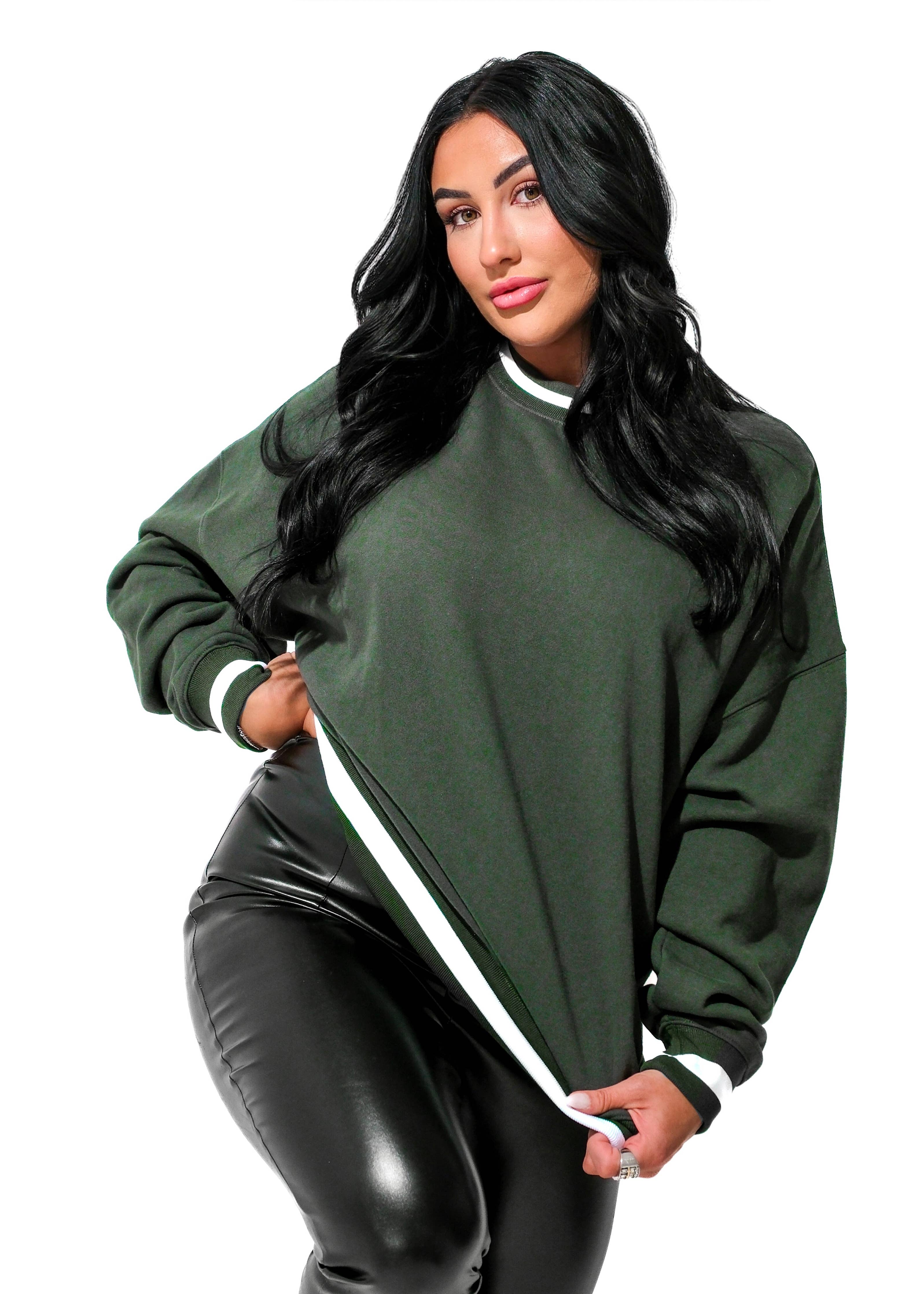 Varsity Oversized Crewneck Sweatshirt