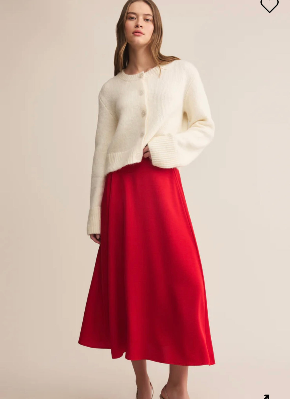 Northpointe Midi Skirt Festive Red