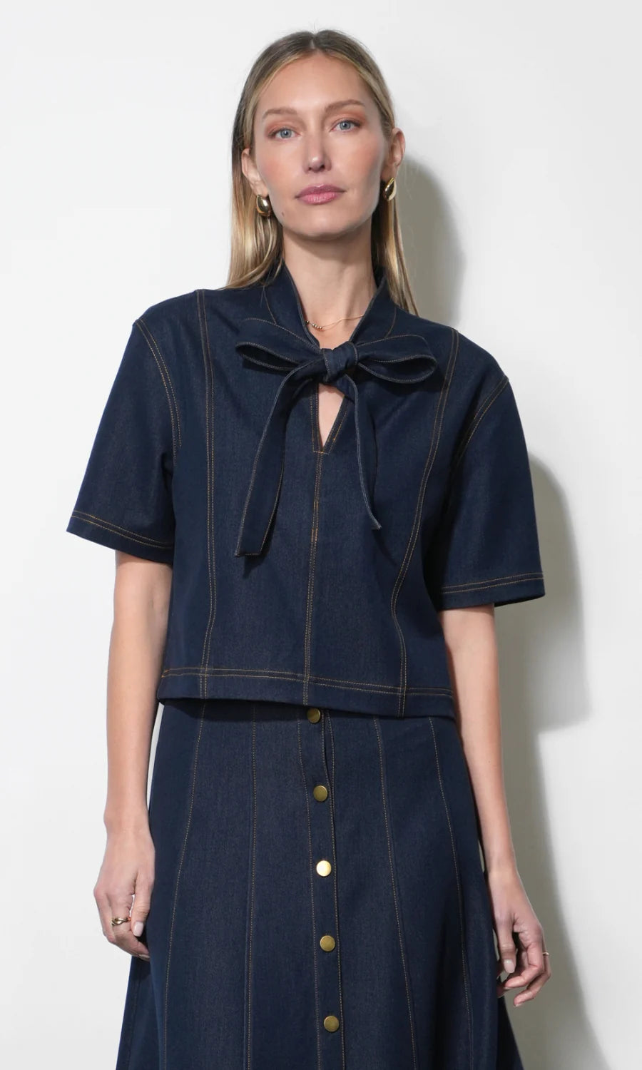 Inez Denim Top