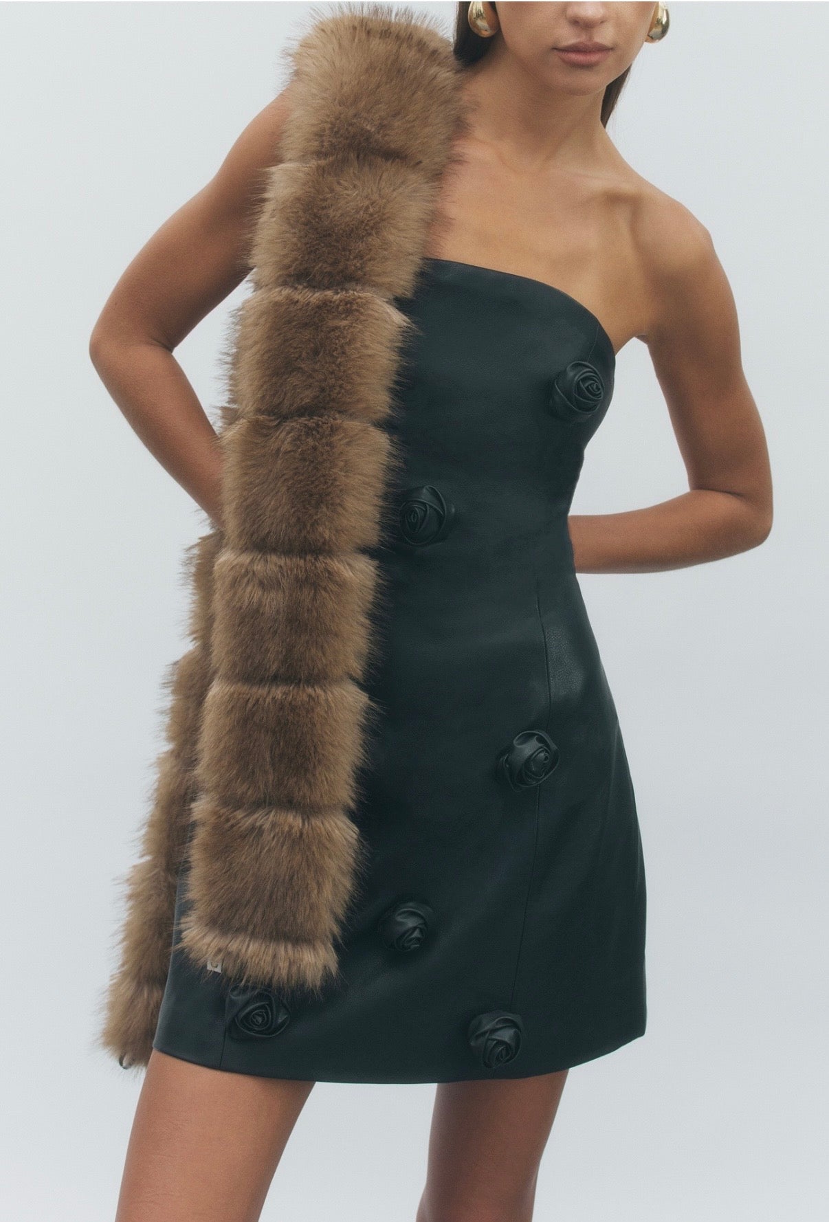 Long Faux Mink Scarf