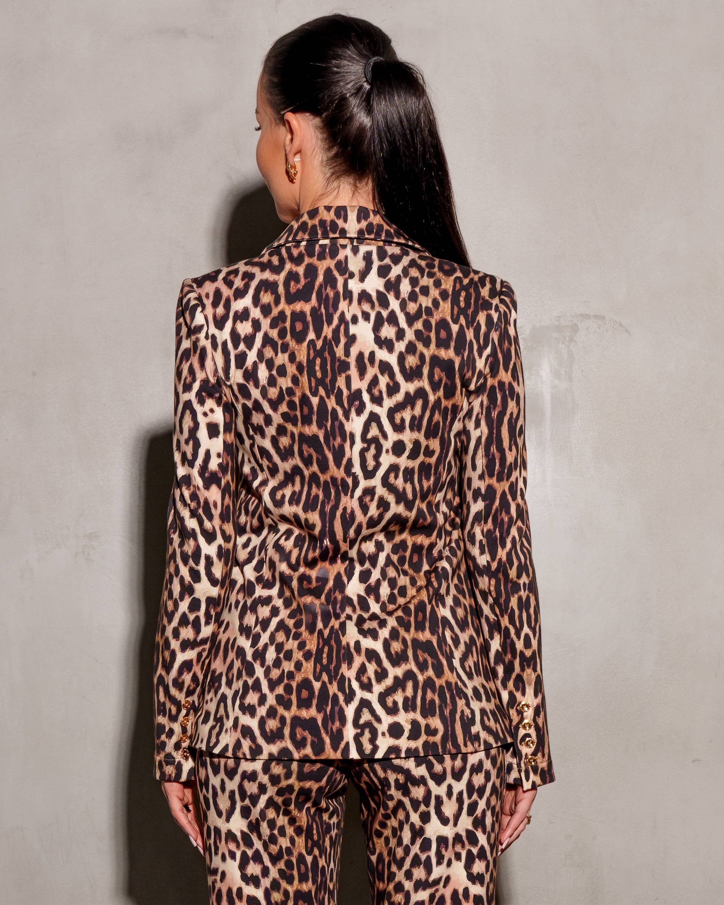 Kravitz Leopard Interlock Blazer
