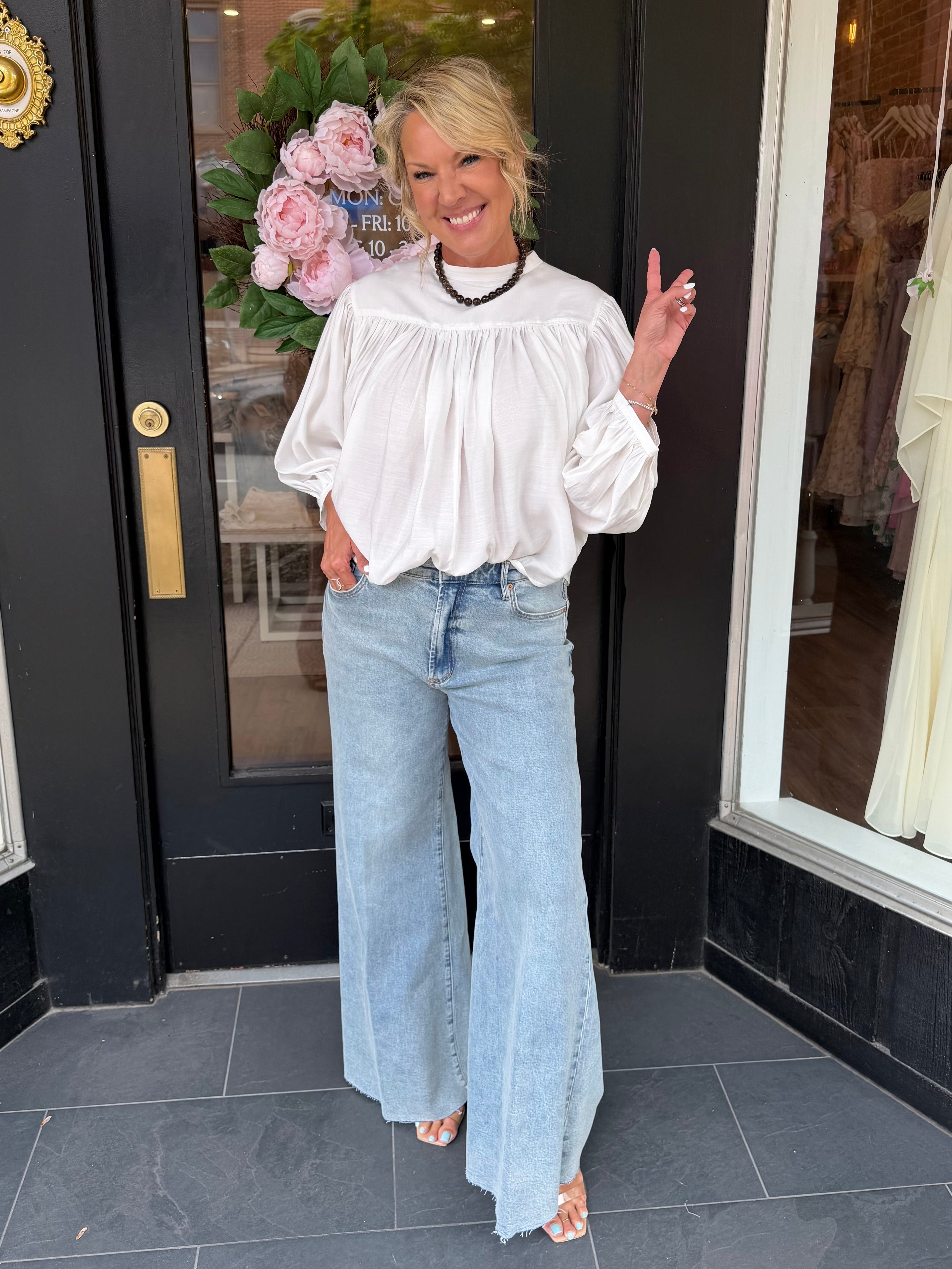 Bella Voile White Blouse