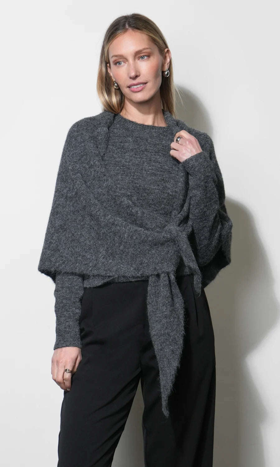 Yumi Sweater Top/Shawl Set