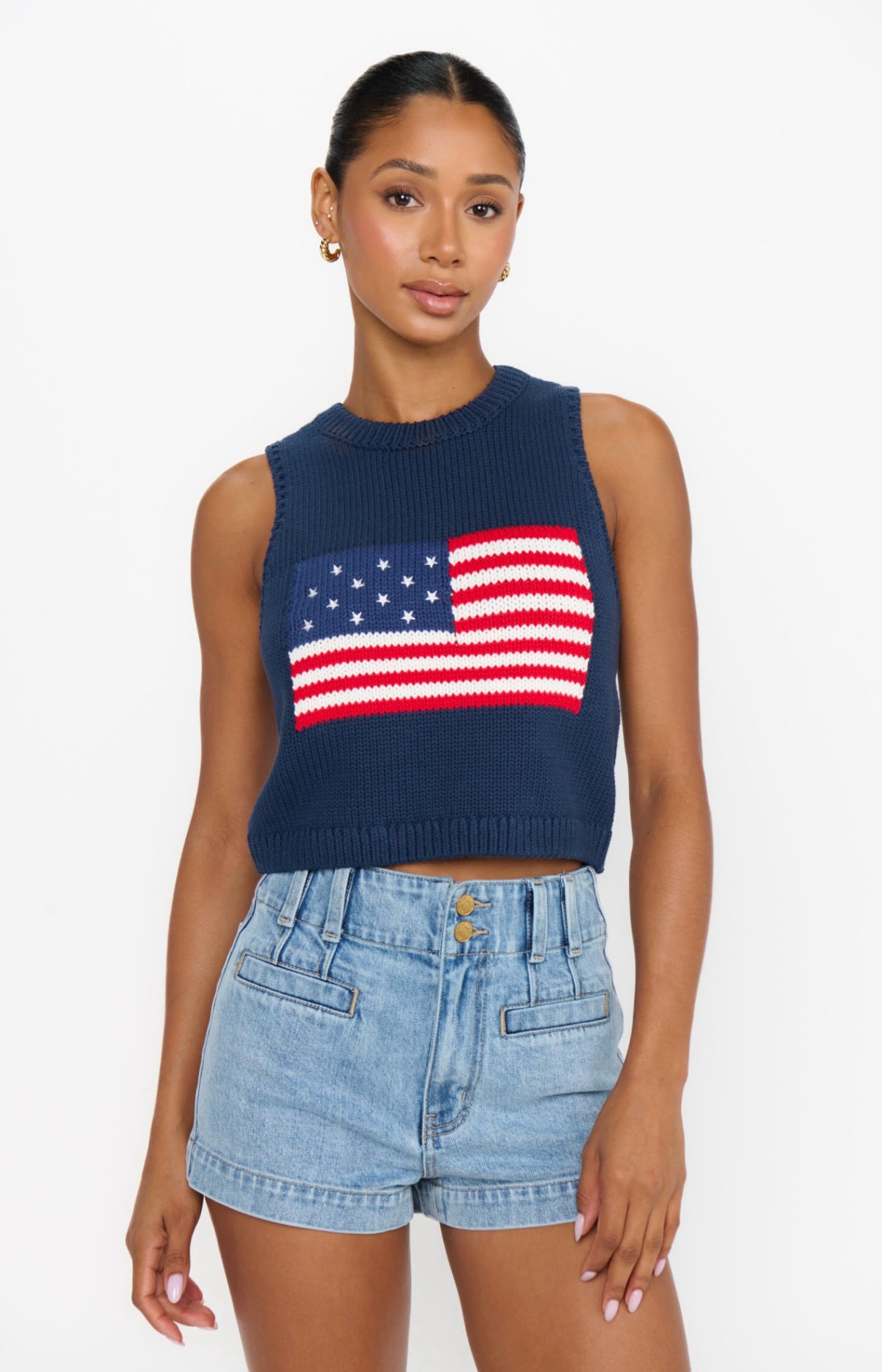 Milo Navy Flag Top