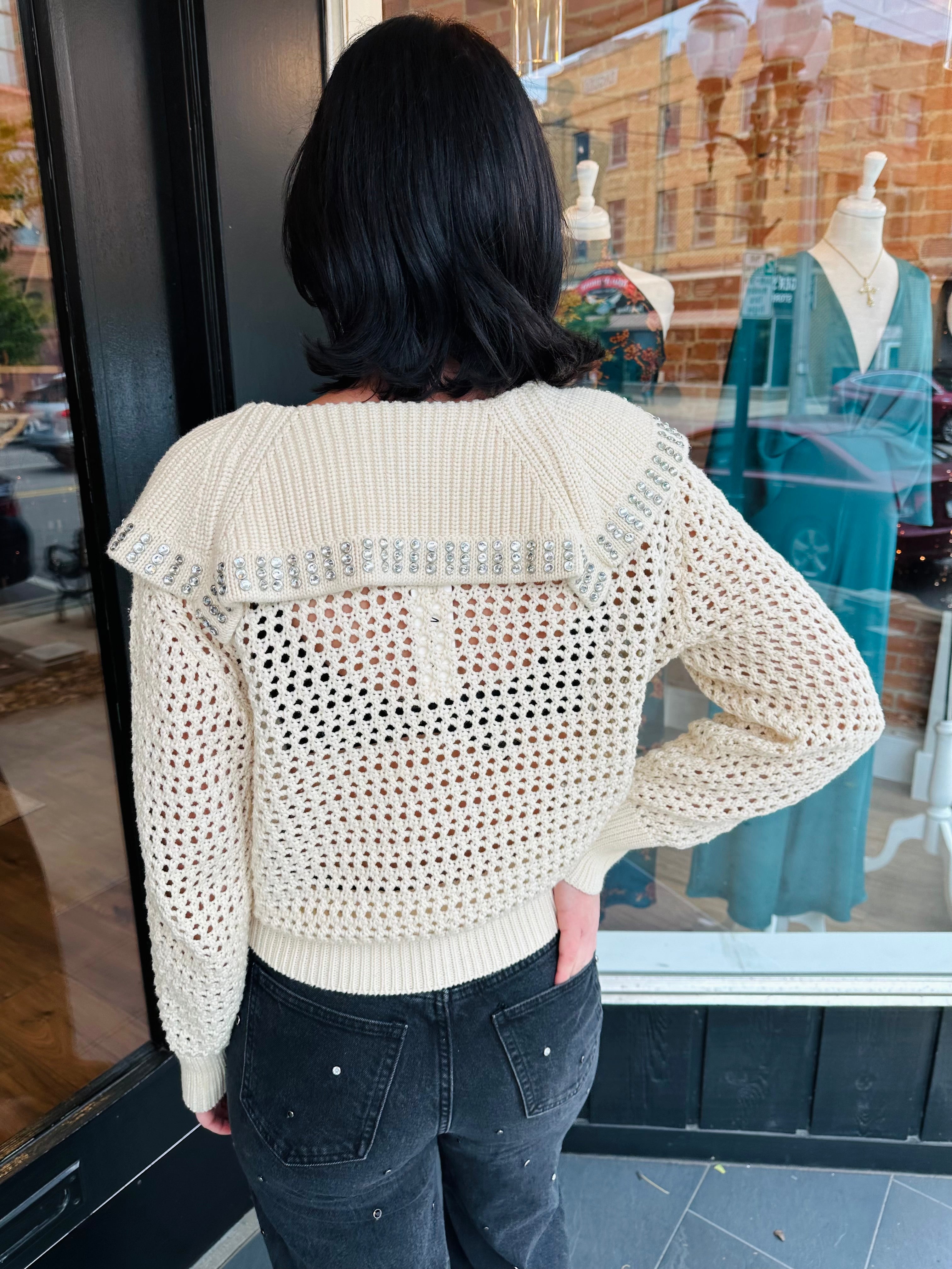 Emeline Rhinestone Sweater