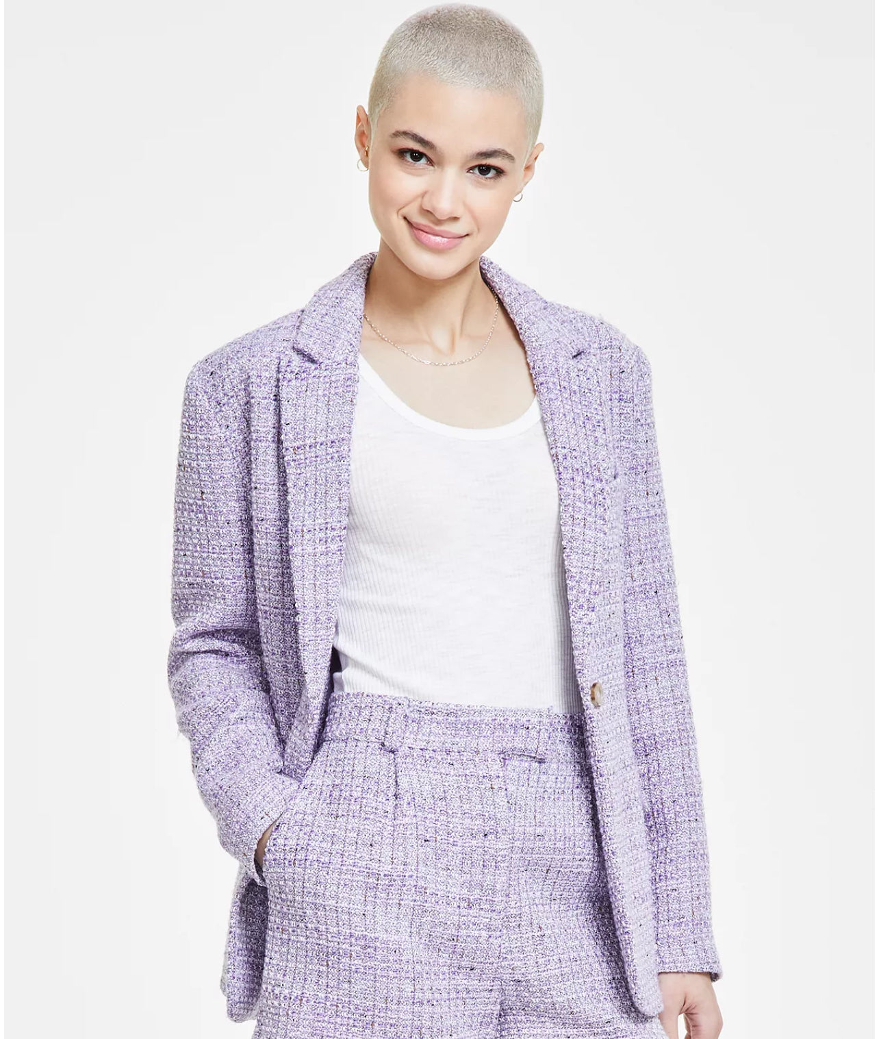 Textured Lavender Blazer