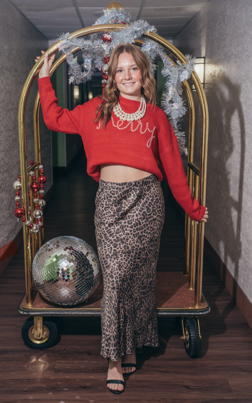 Izabel Leopard Skirt Desert Tan