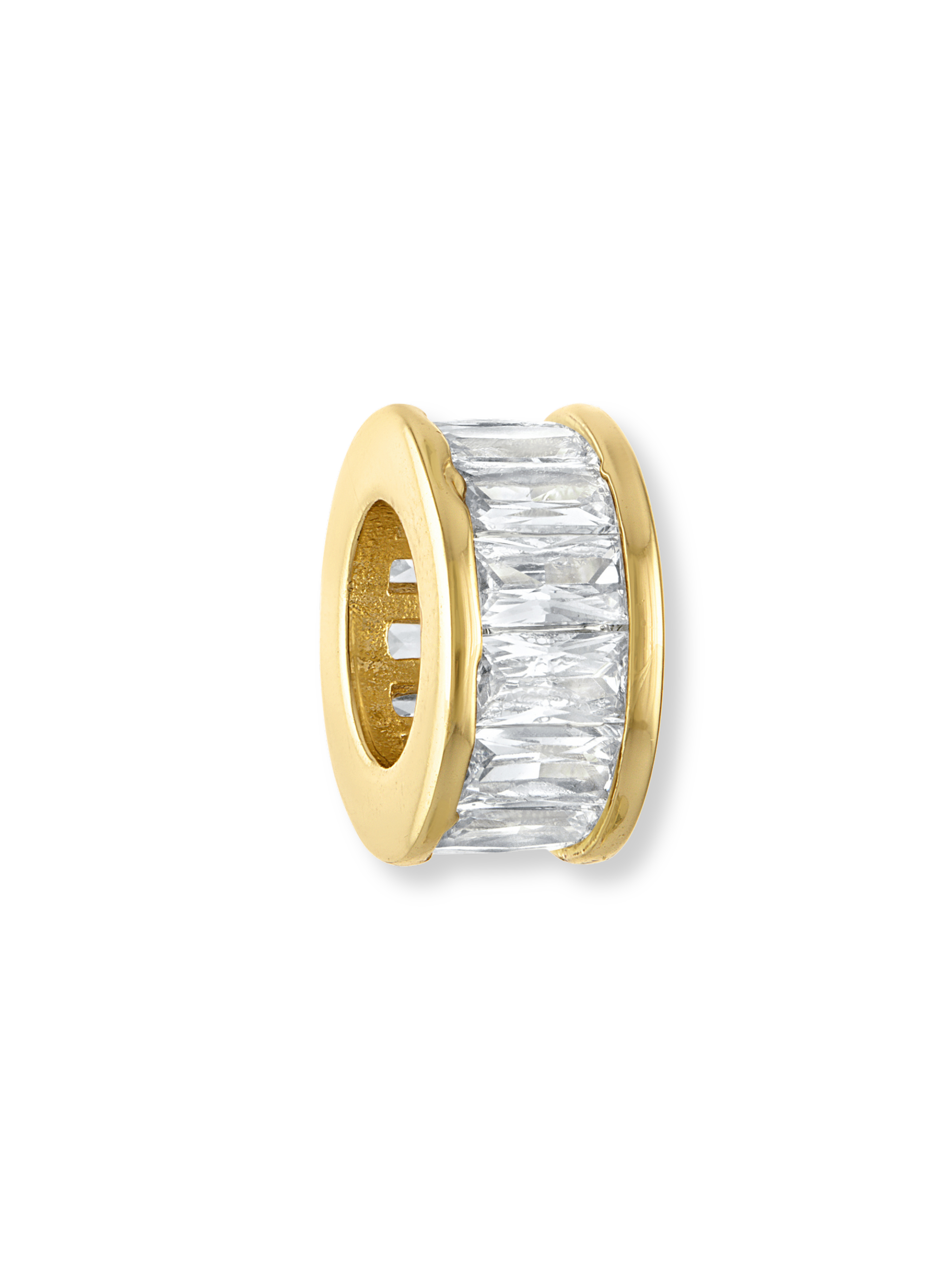 BAGUETTE BAND RONDELLE SLIDE CHARM