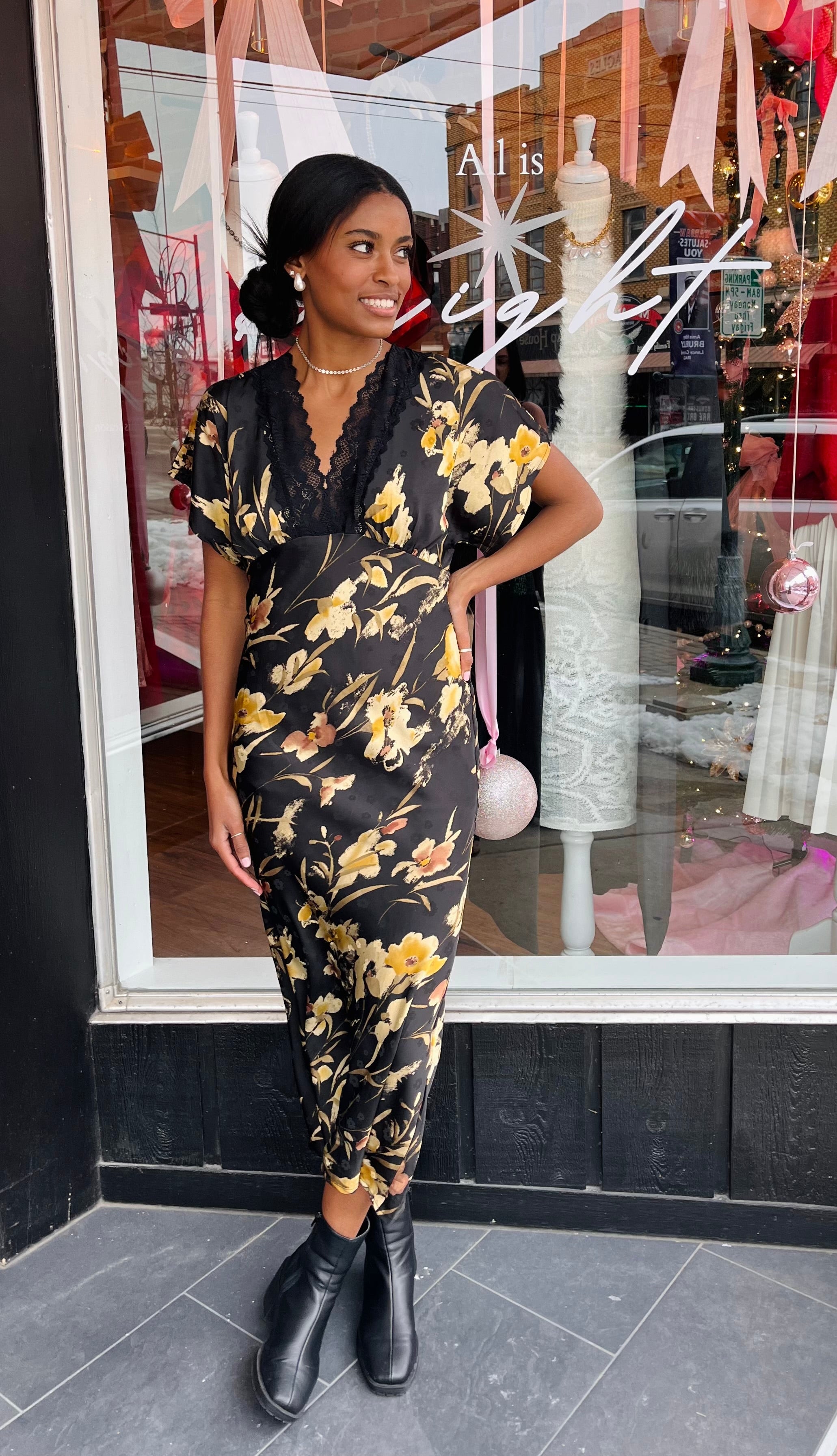 Midnight Garden Slip Dress