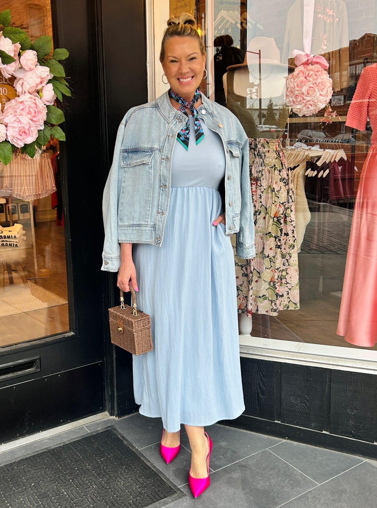 Charlotte Midi Dress Blue Light