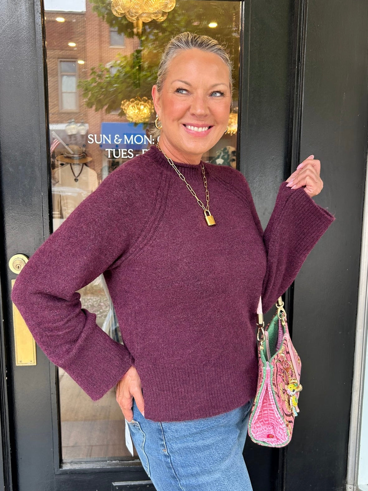 Emerson Merlot Knit Sweater