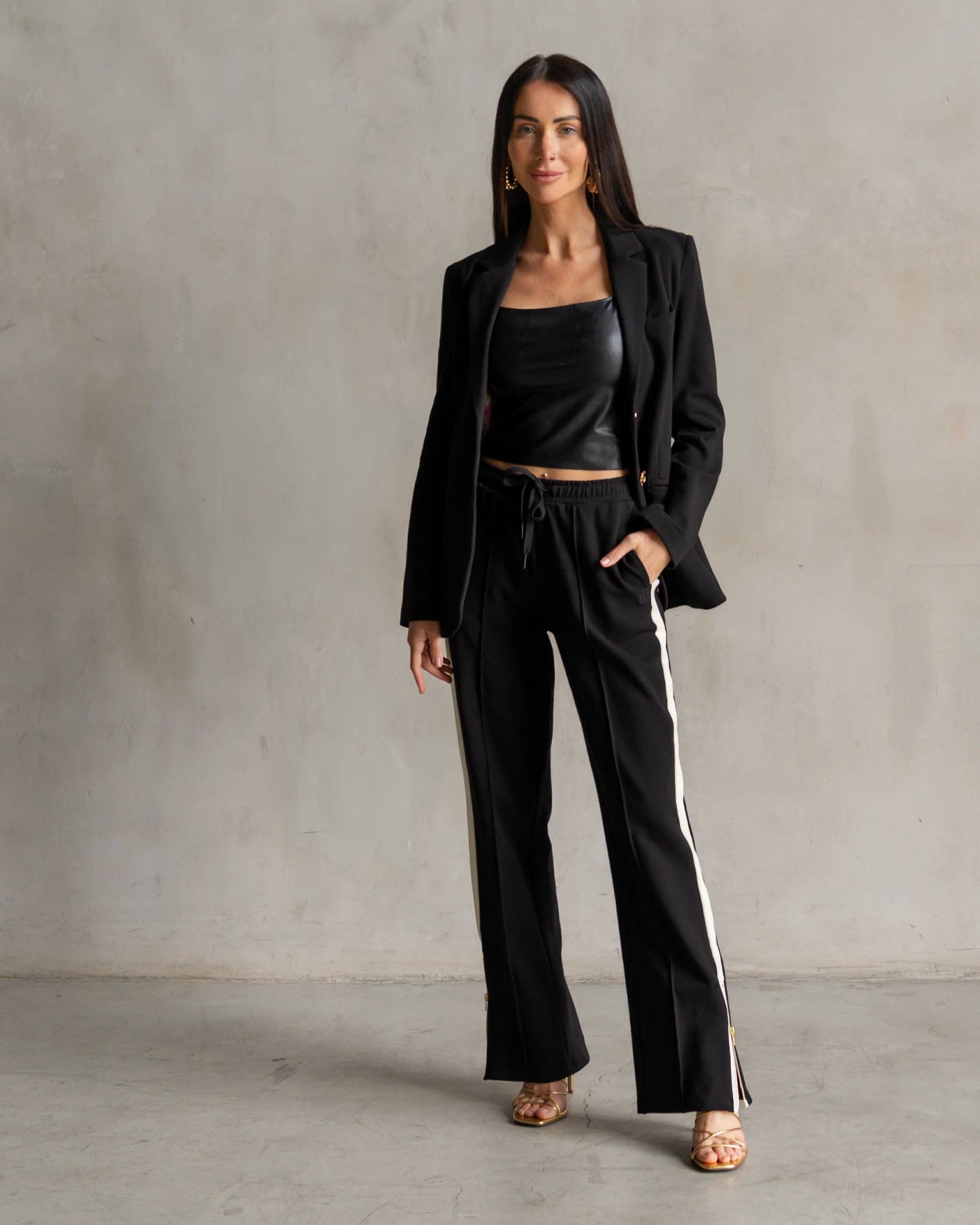 Black Jordan Interlock Pants