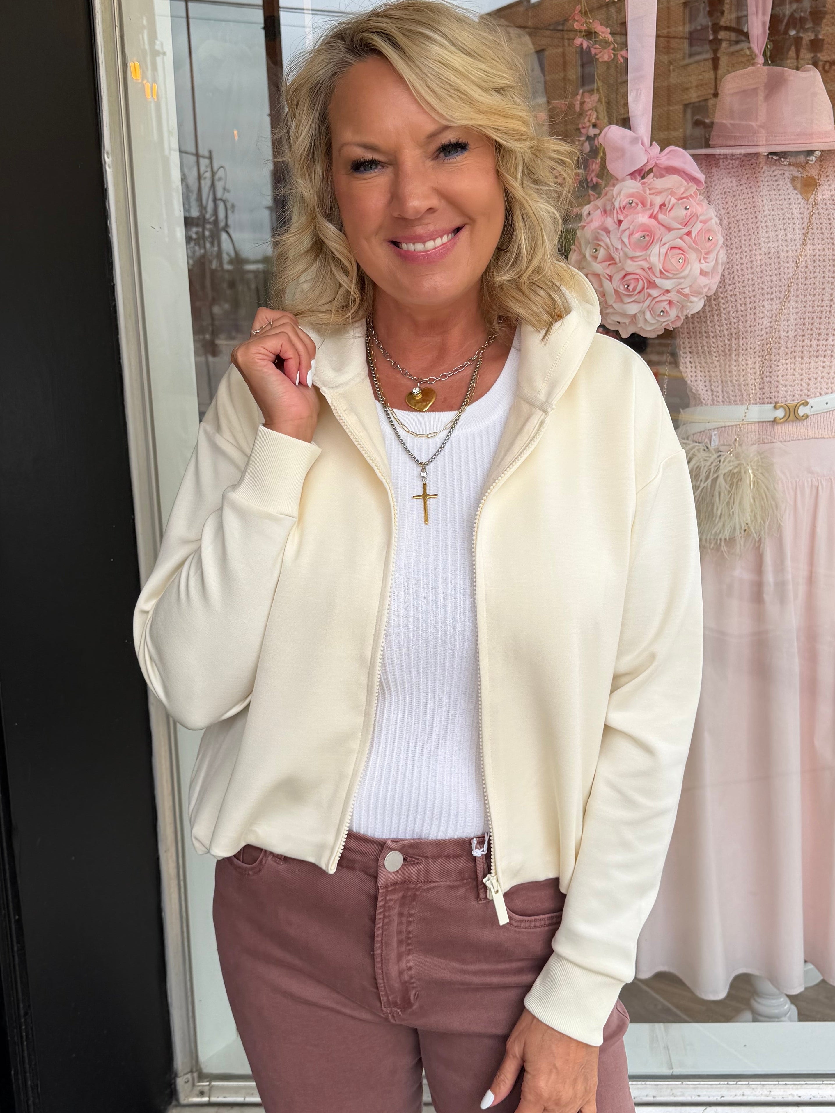Kaia Zip Up Sweatshirt