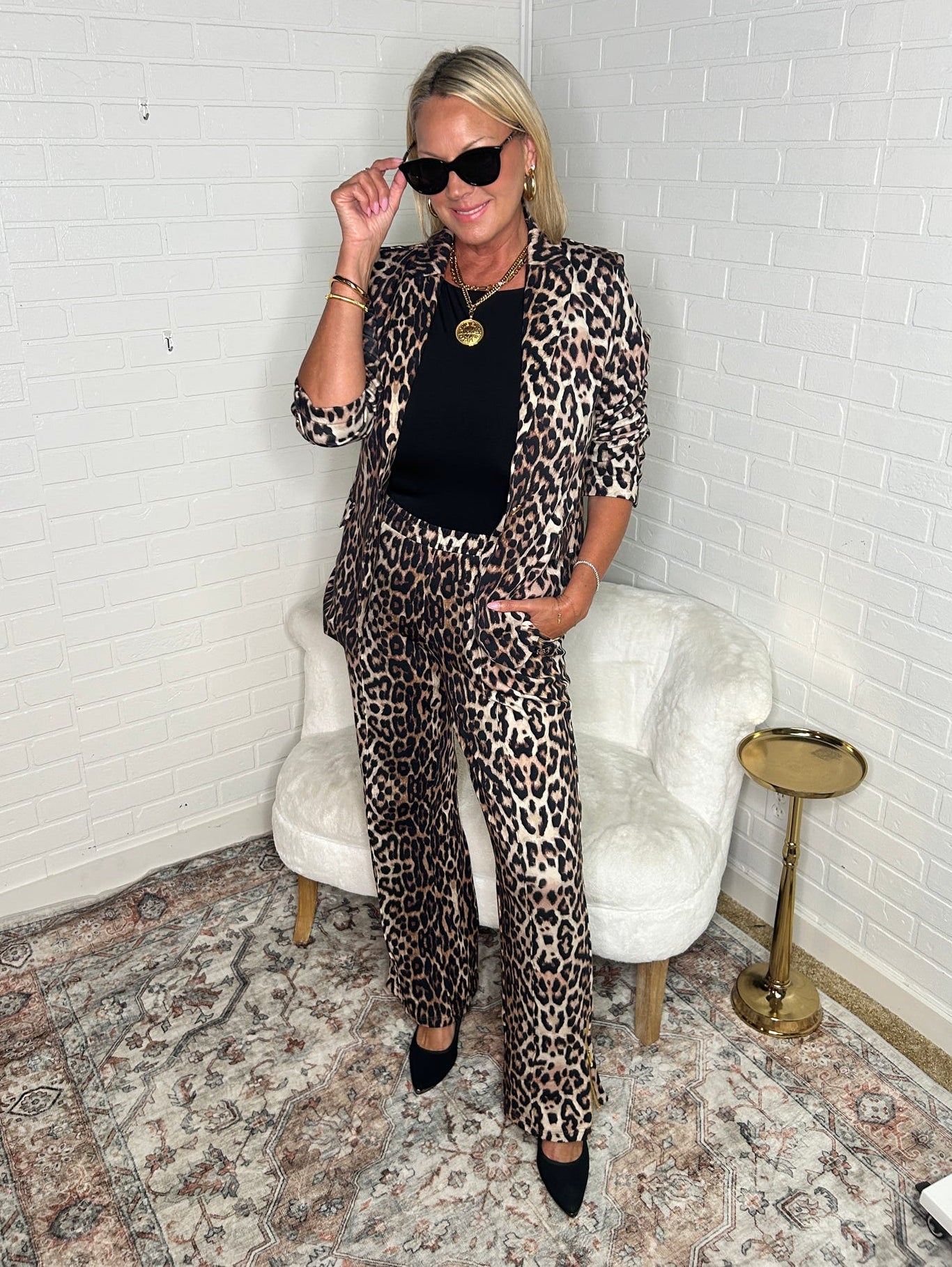 Jordan Interlock Leopard Pants