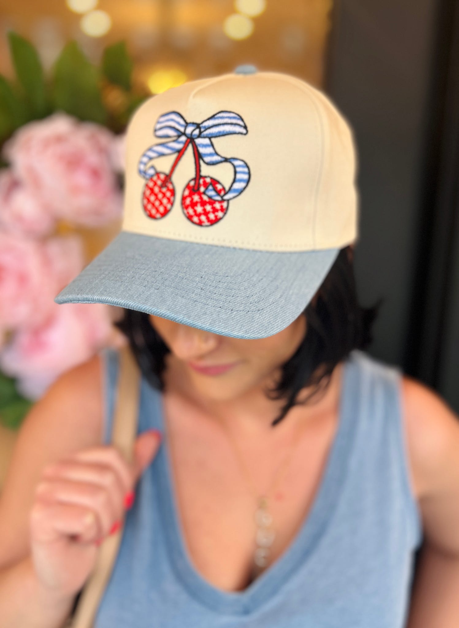 Patriotic Cherries Hat