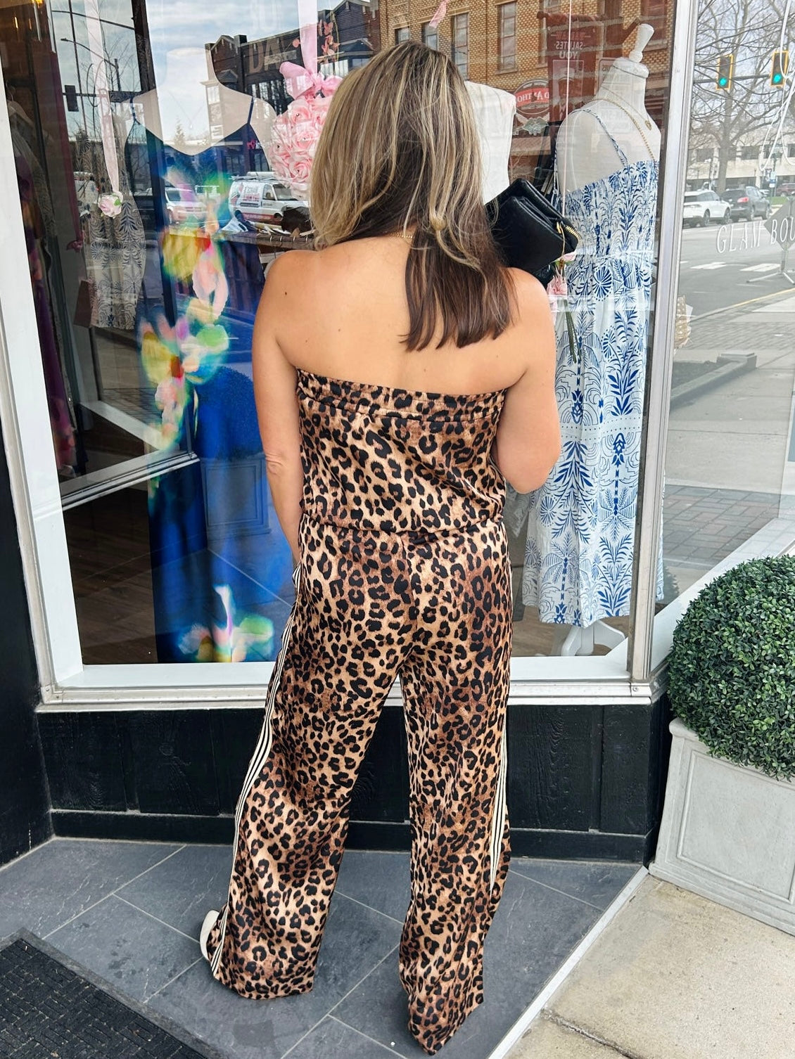 Jagger Leopard Strapless Jumpsuit