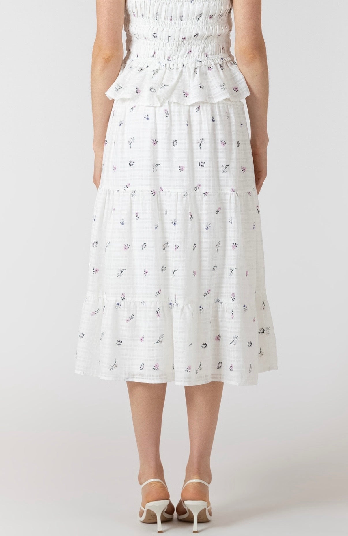 Dainty Roses Midi Skirt