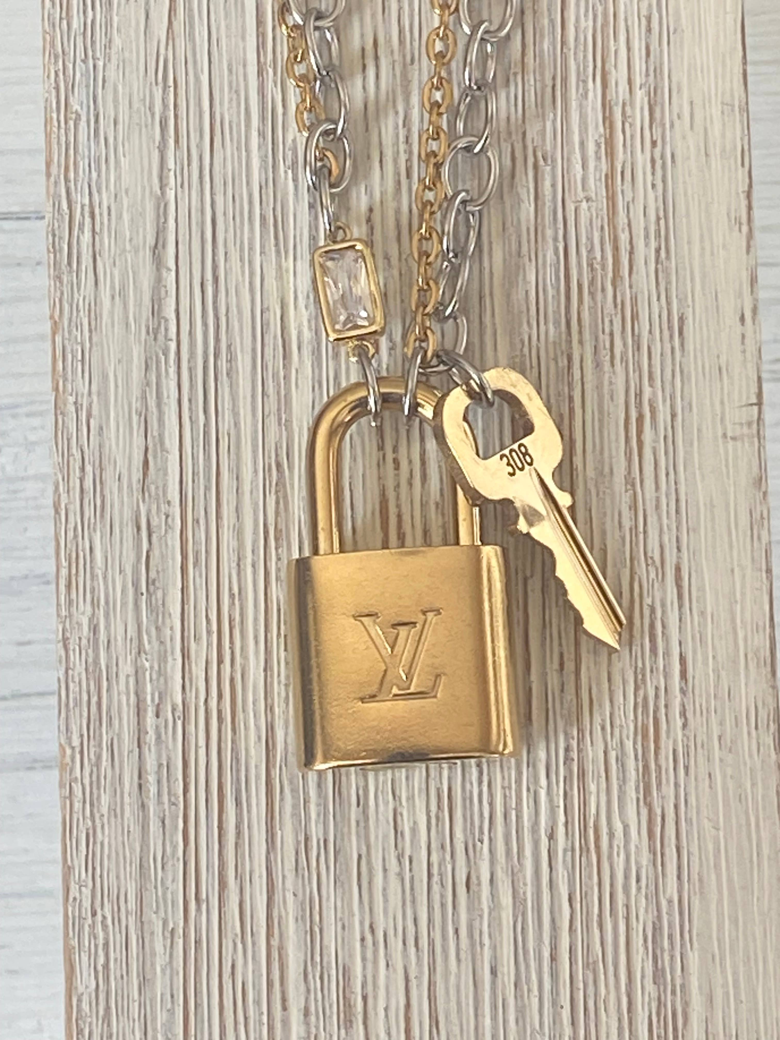 Louis Vuitton Repurposed Lock Necklace