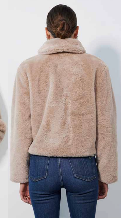 Cropped Faux Fur Coat