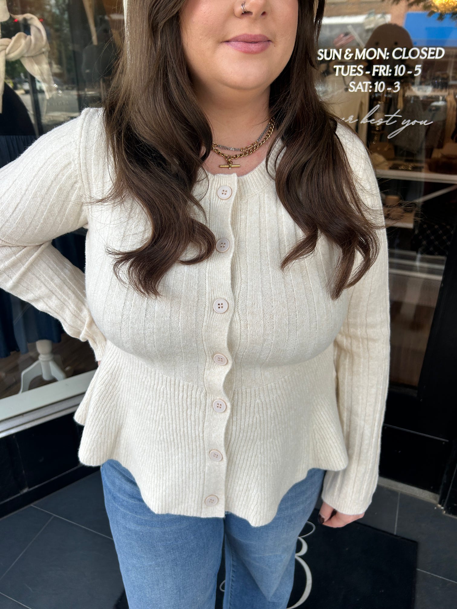 Perfectly Peplum Cardigan